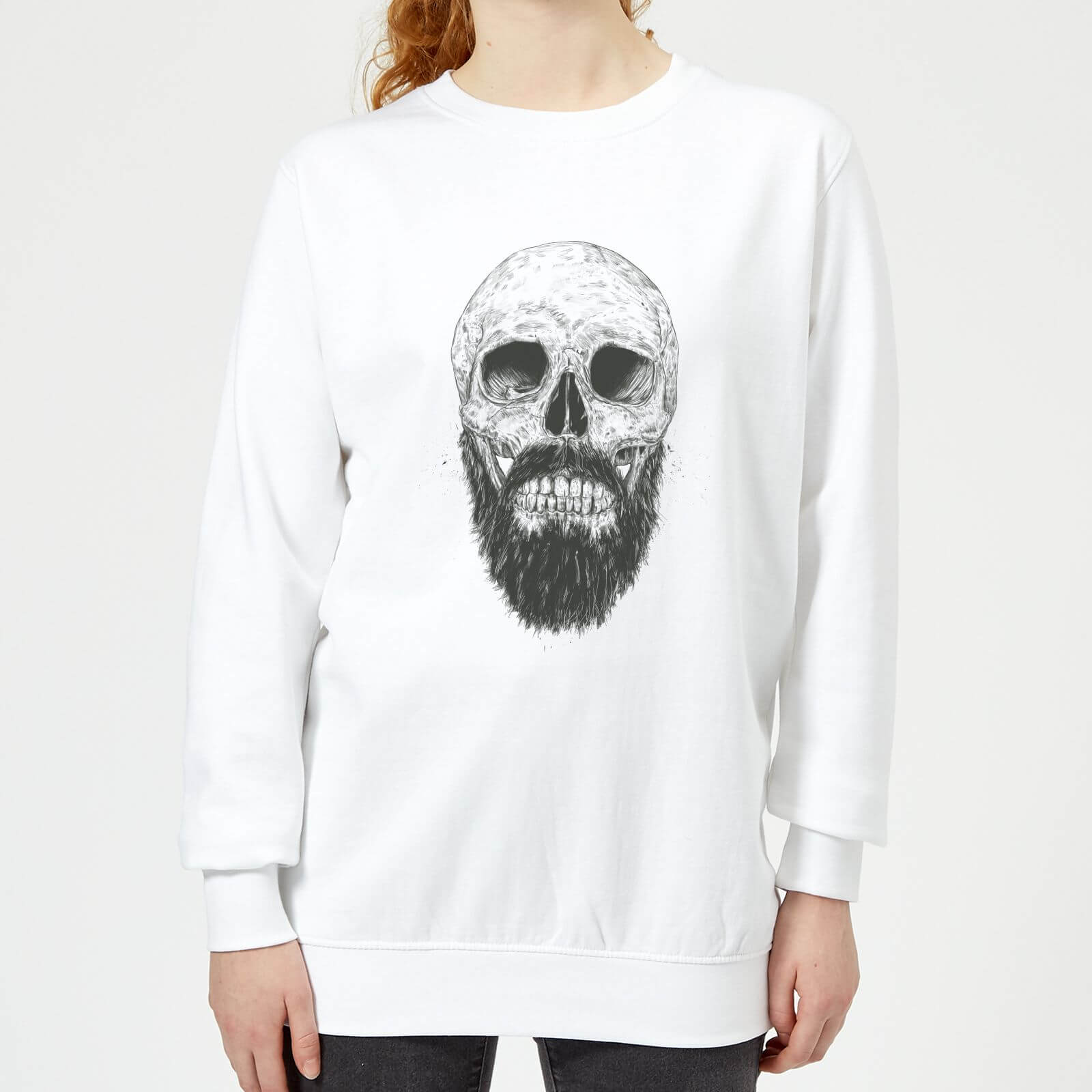 Bearded Skull Women's Sweatshirt - White - XS - White