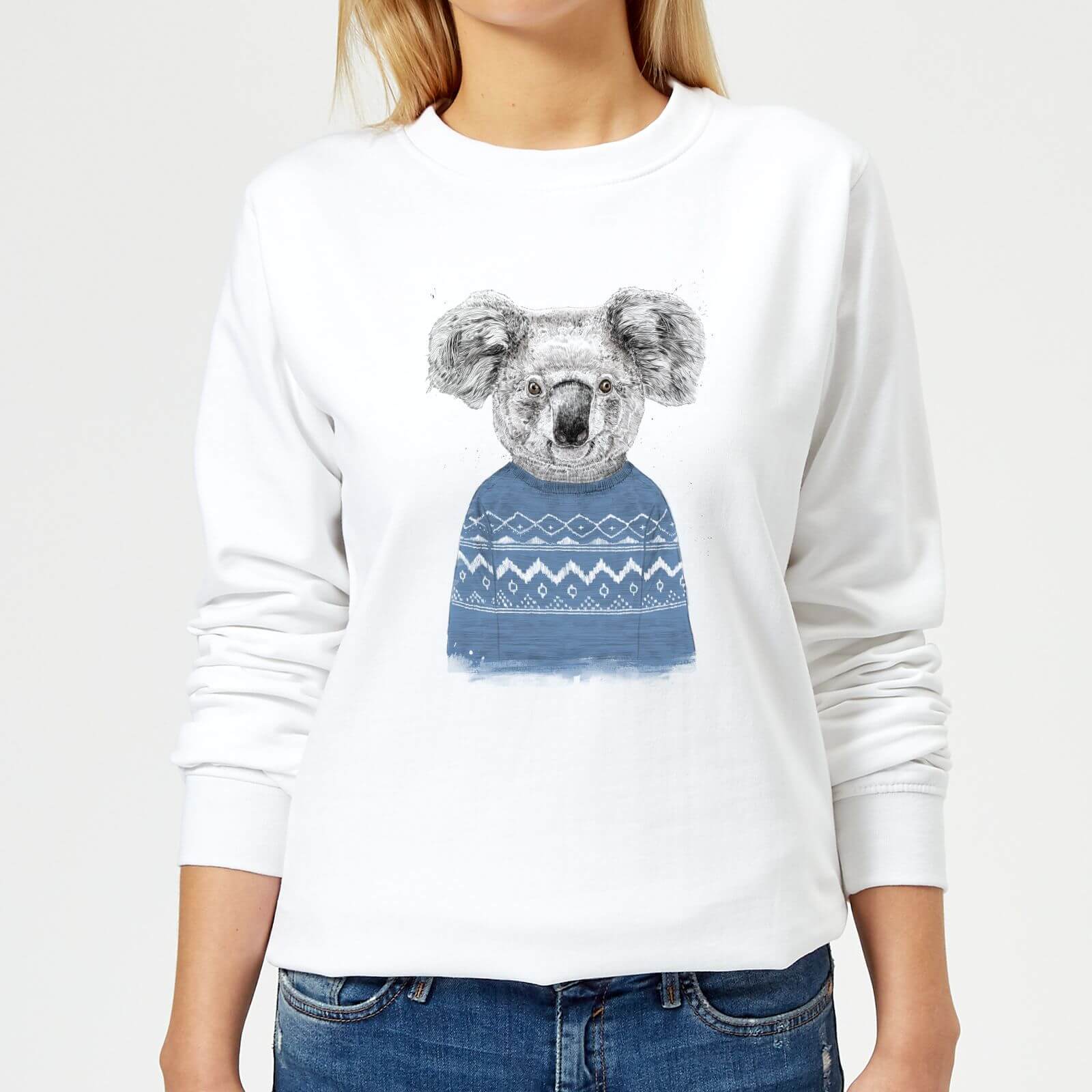 Koala And Jumper Women's Sweatshirt - White - XS - White