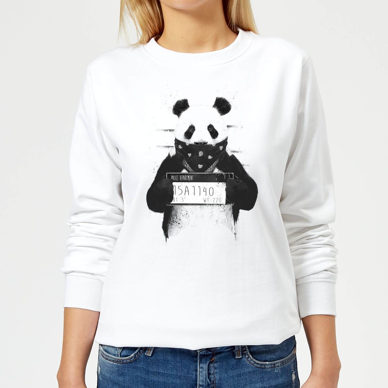Bandana Panda Women's Sweatshirt - White - XS - White