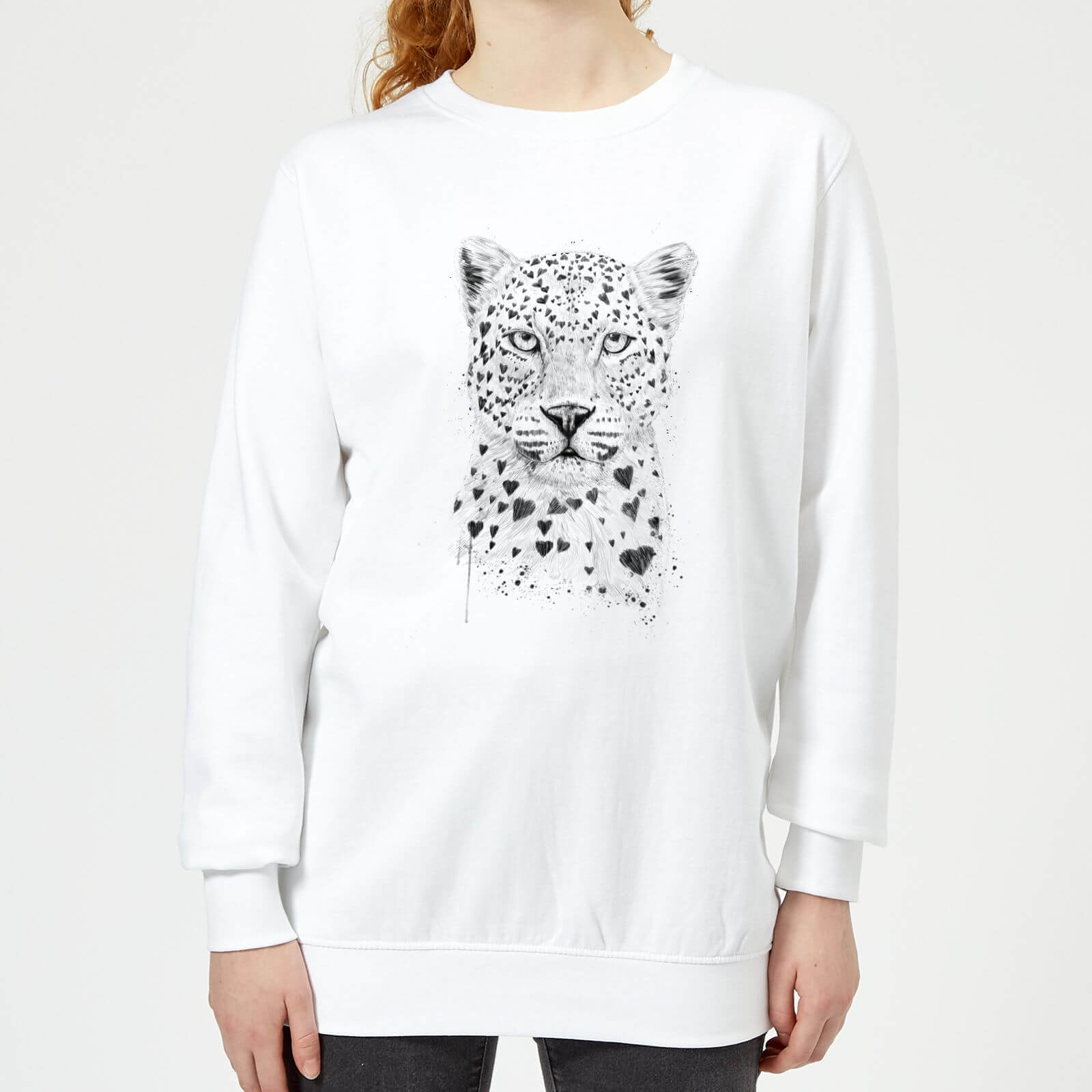Love Hearts Women's Sweatshirt - White - XS - White