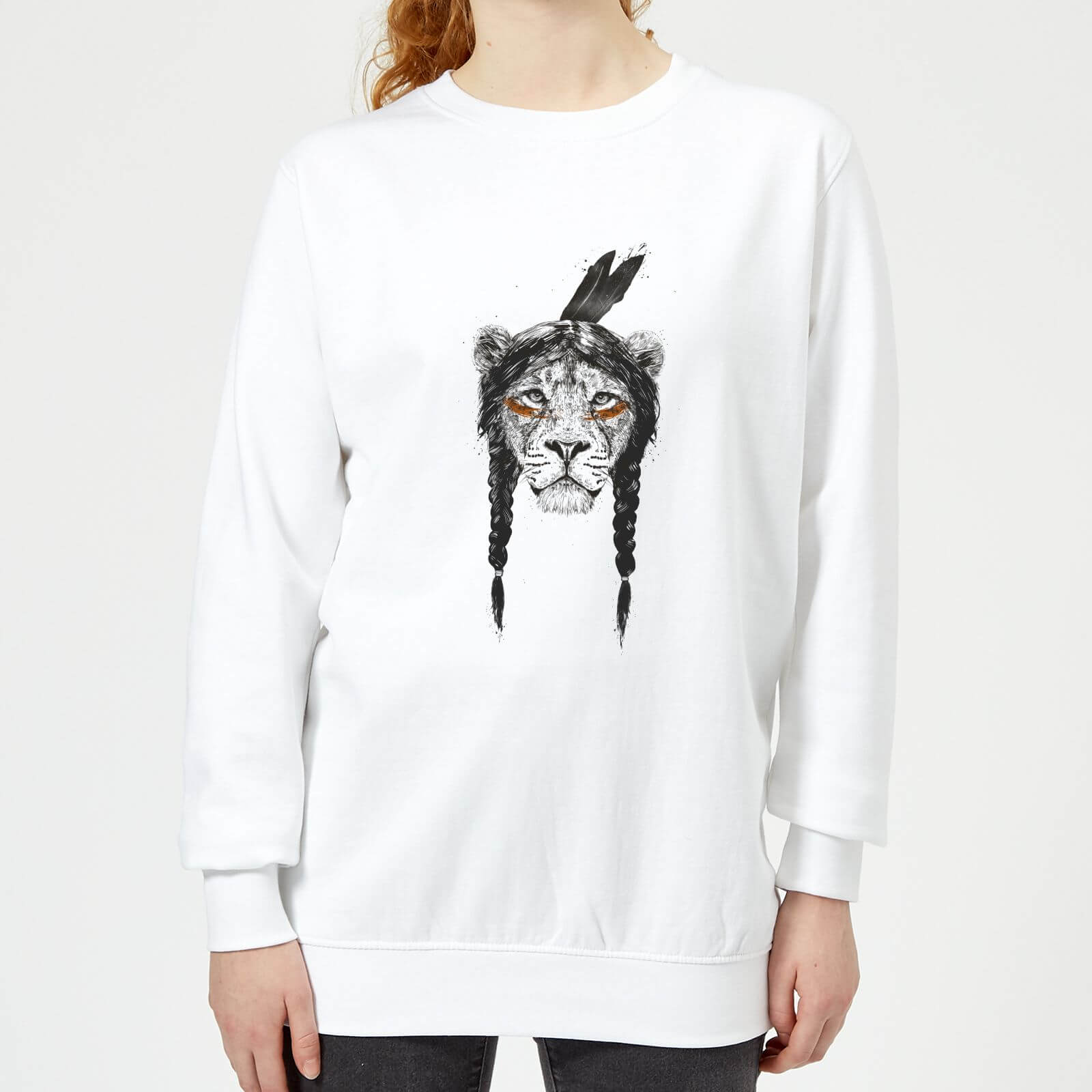 Native Lion Women's Sweatshirt - White - XS - White