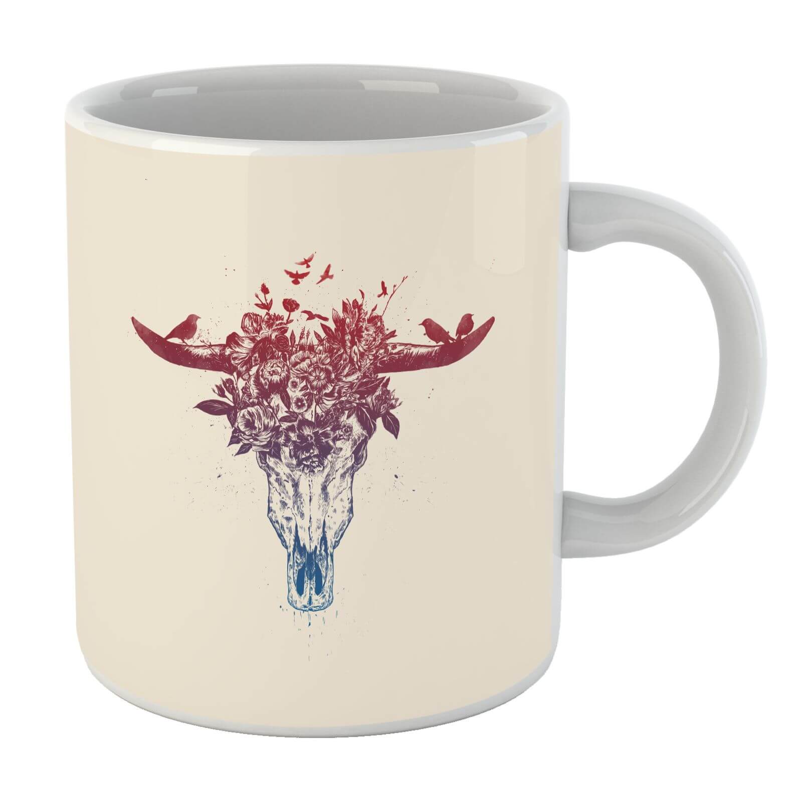 Balazs Solti Skulls And Flowers Mug