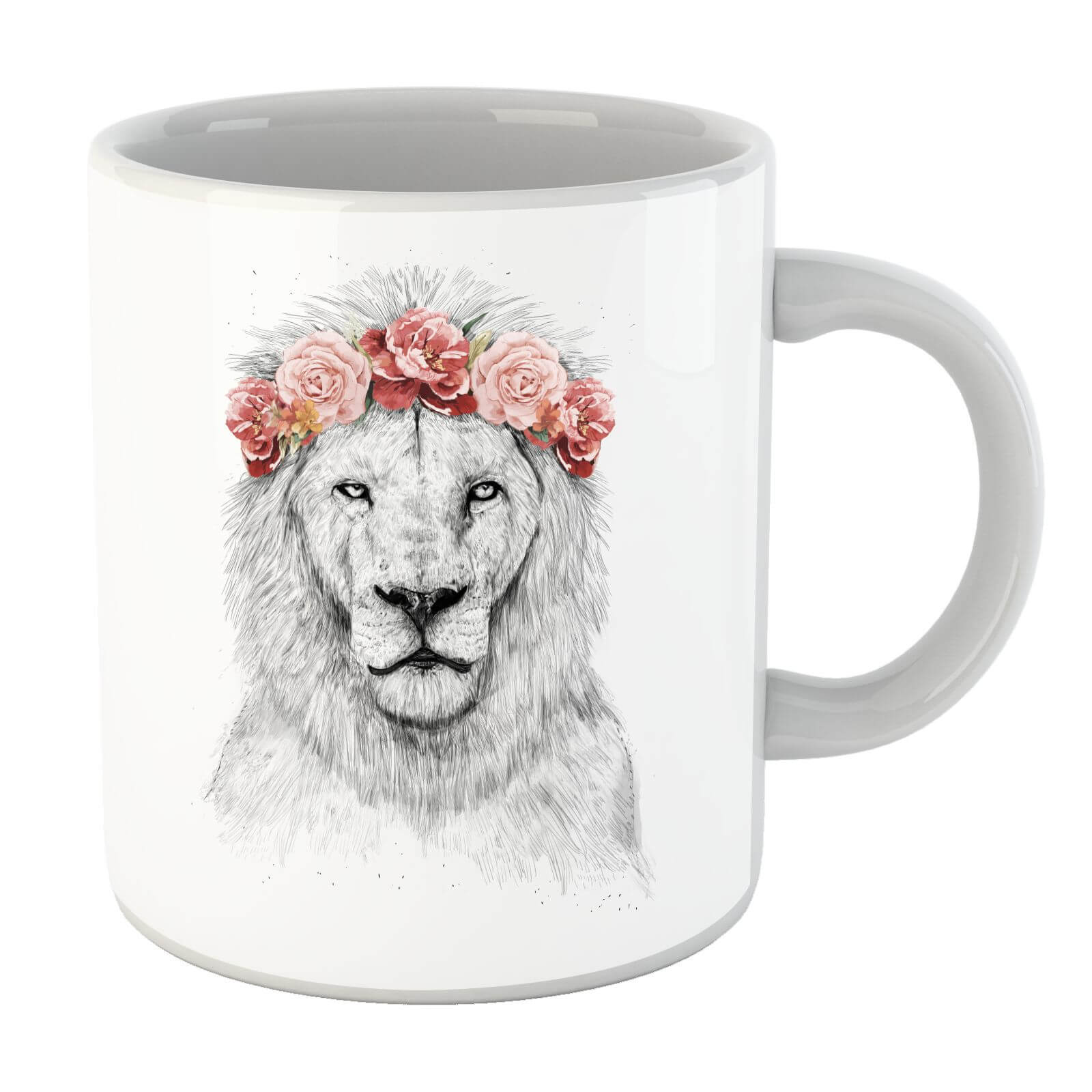 Balazs Solti Lion And Flowers Mug