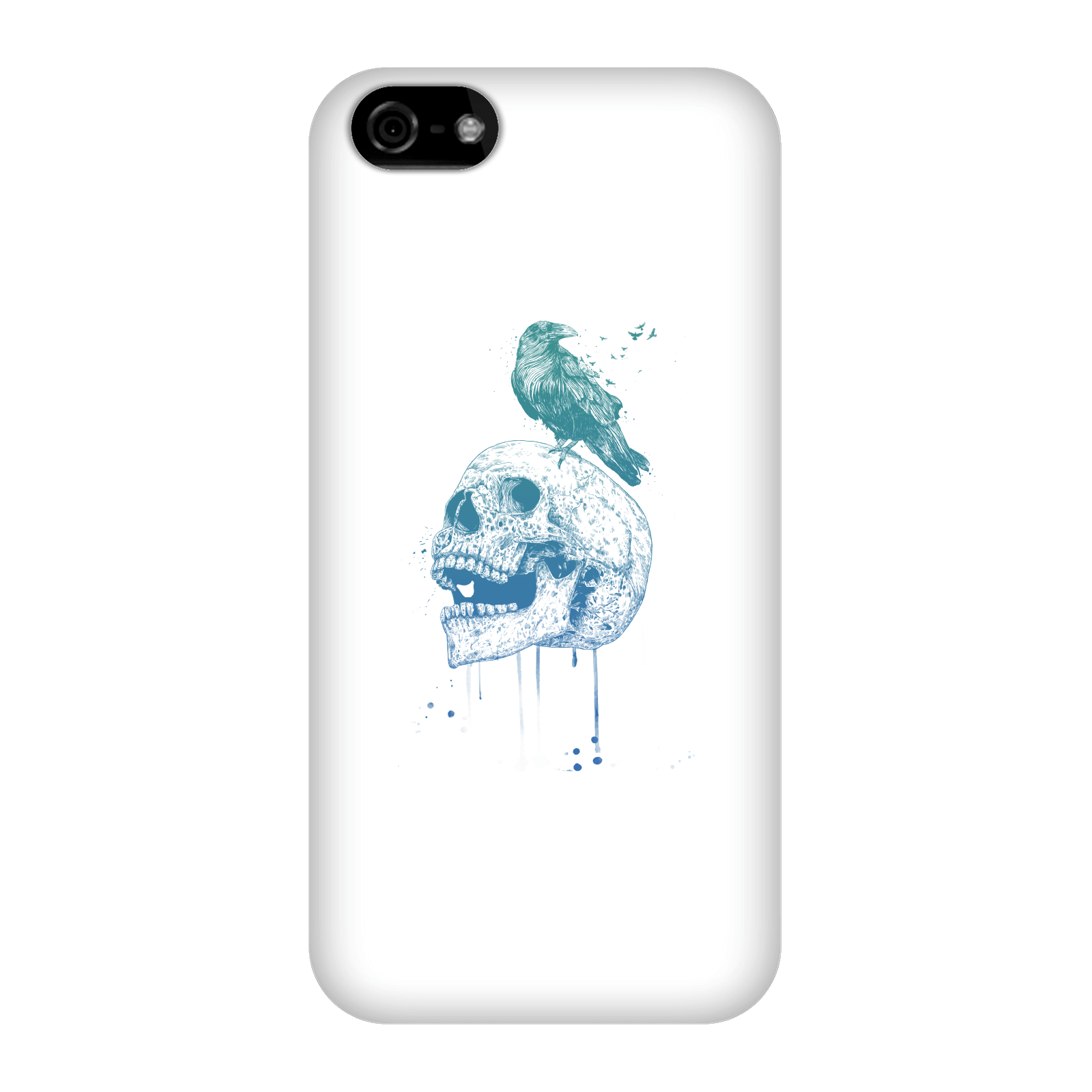 Balazs Solti Skull And Crow Phone Case for iPhone and Android - iPhone 5C - Snap Case - Matte
