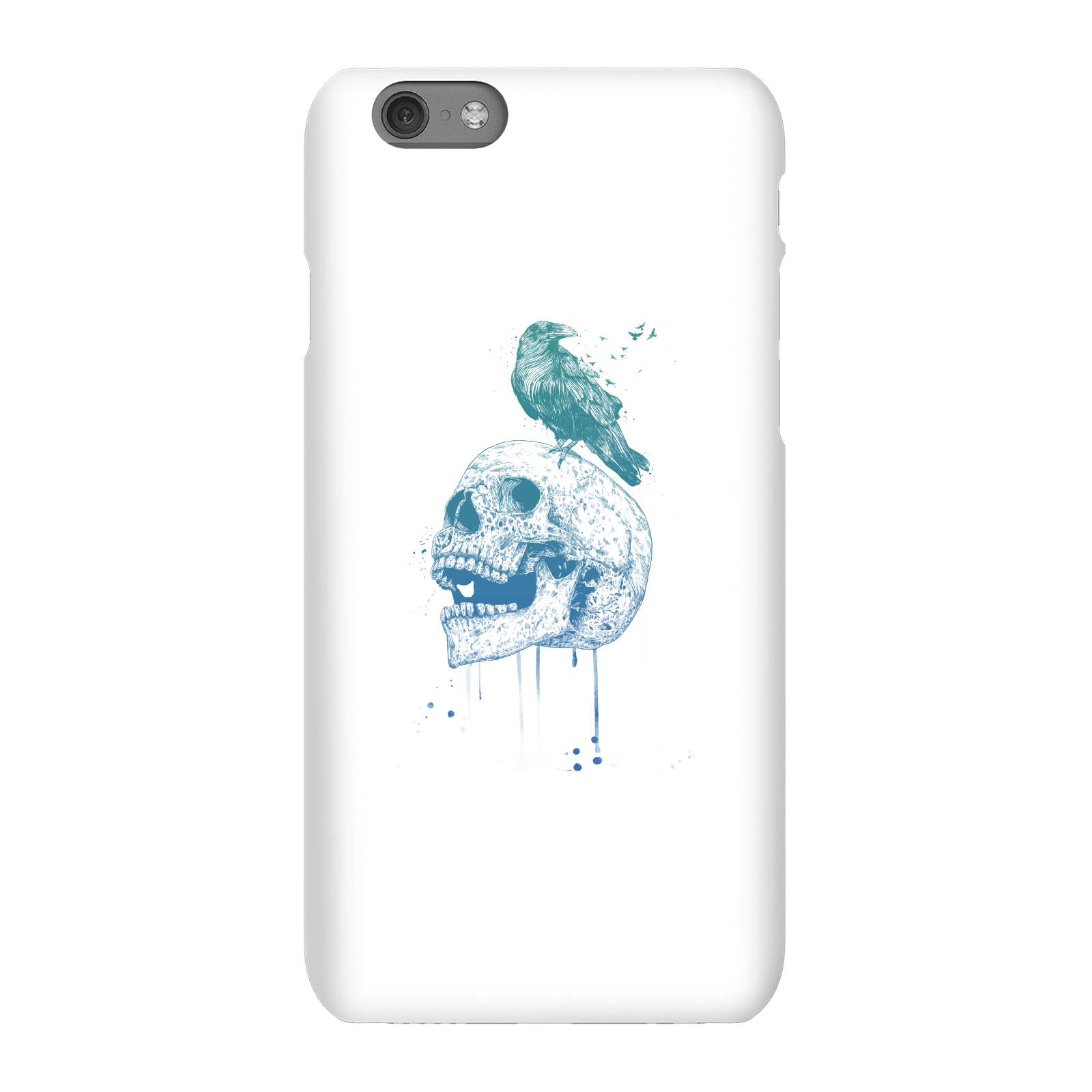 Balazs Solti Skull And Crow Phone Case for iPhone and Android - iPhone 6S - Snap Case - Matte