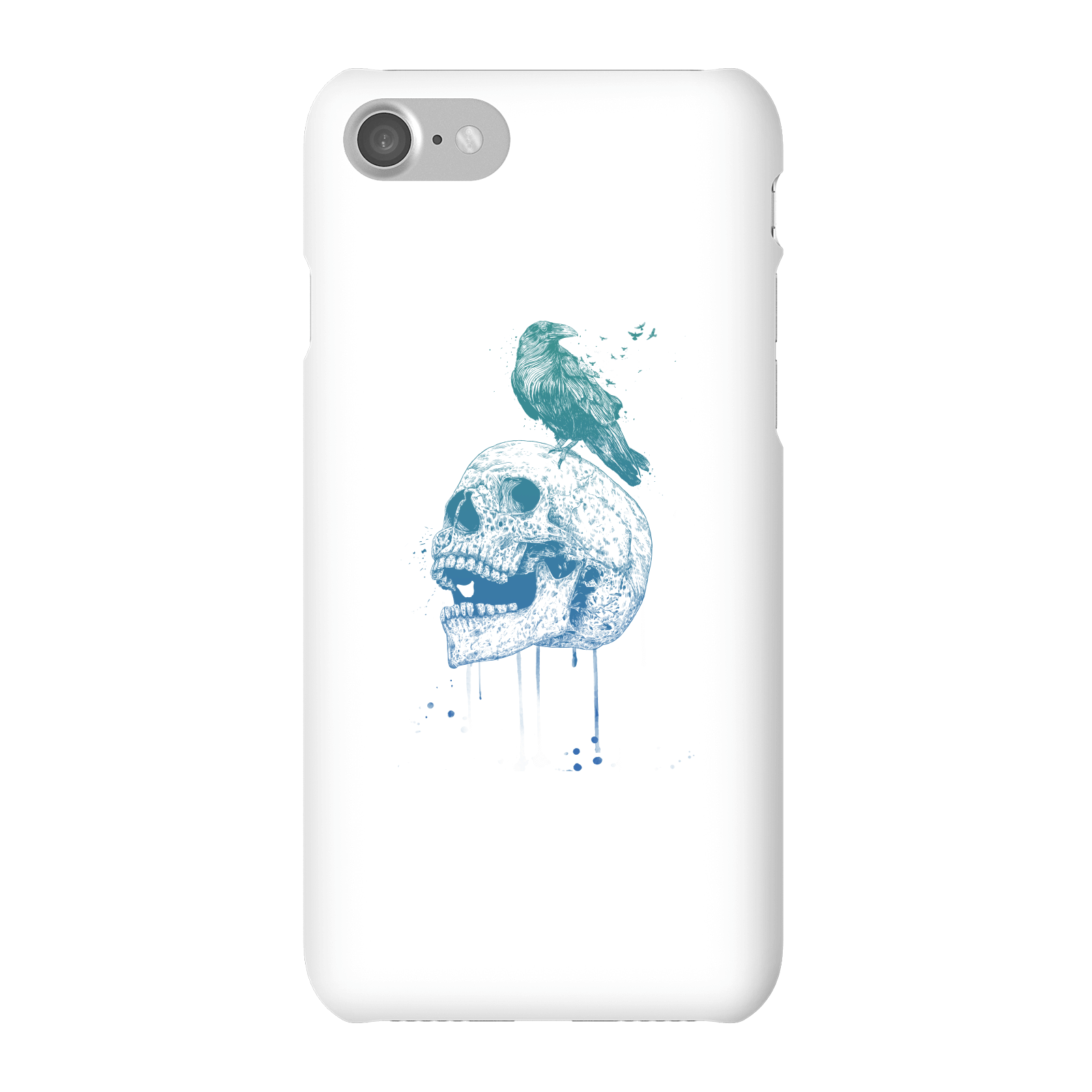 Balazs Solti Skull And Crow Phone Case for iPhone and Android - iPhone 7 - Snap Case - Matte