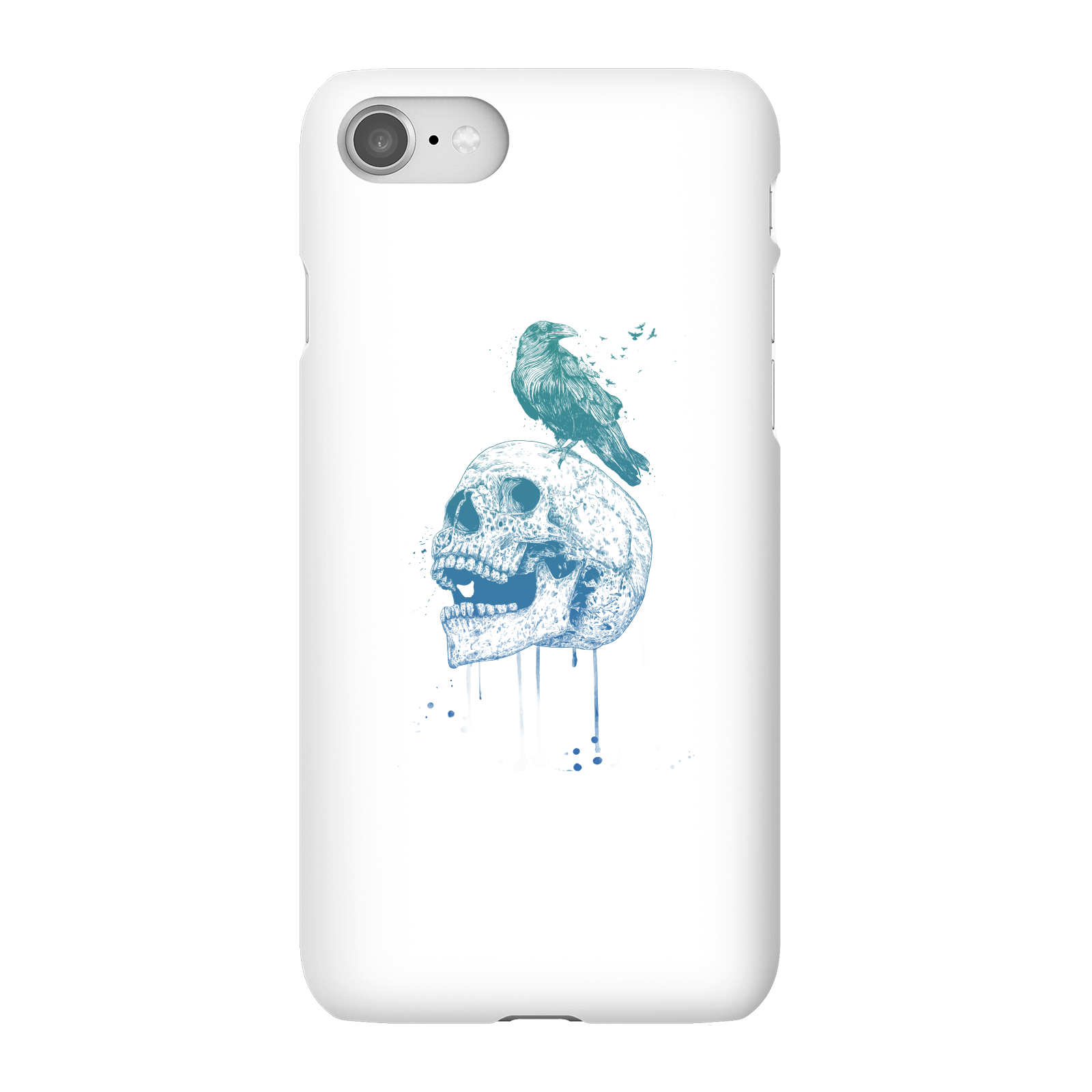 Balazs Solti Skull And Crow Phone Case for iPhone and Android - iPhone 8 - Snap Case - Matte