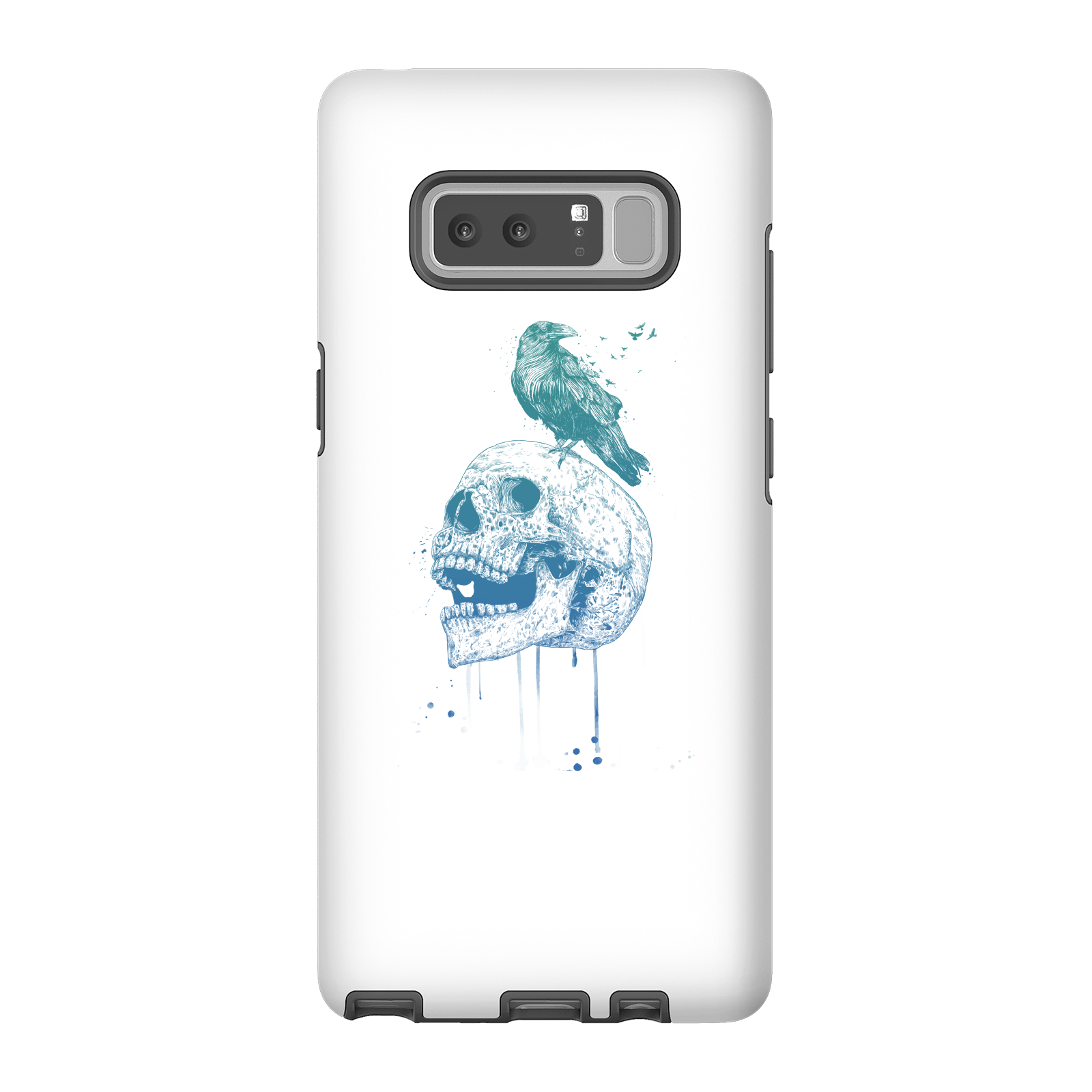 balazs solti skull and crow phone case for iphone and android - samsung note 8 - tough case - matte