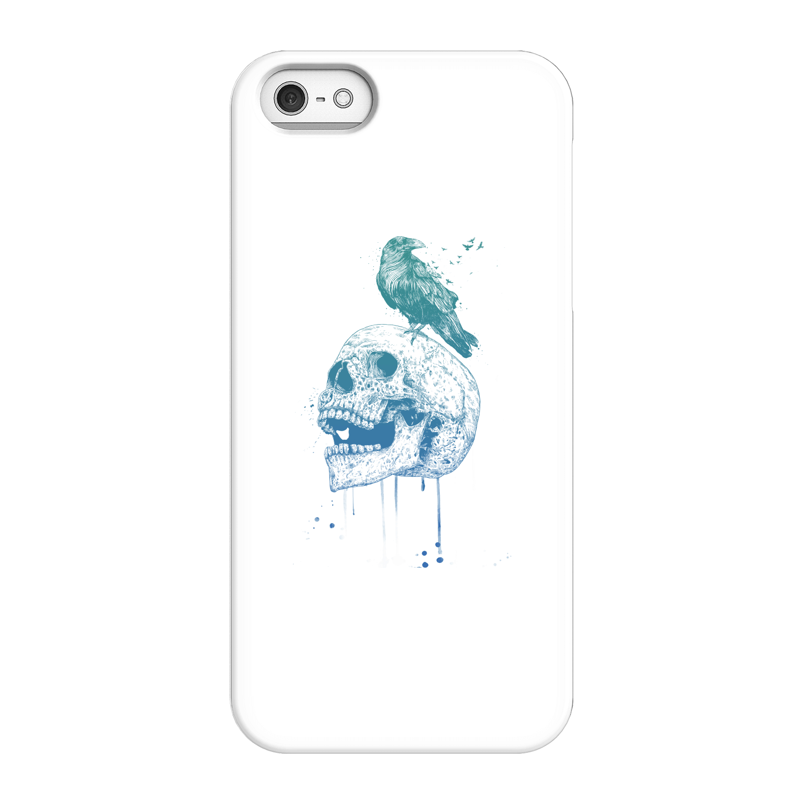 Balazs Solti Skull And Crow Phone Case for iPhone and Android - iPhone 5/5s - Snap Case - Gloss