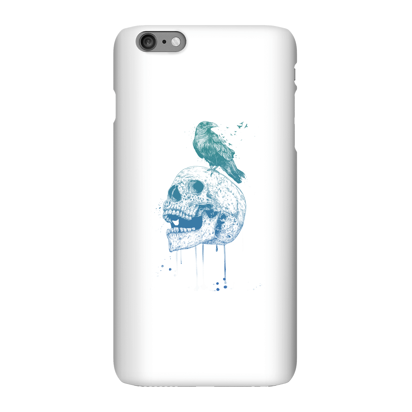Balazs Solti Skull And Crow Phone Case for iPhone and Android - iPhone 6 Plus - Snap Case - Gloss