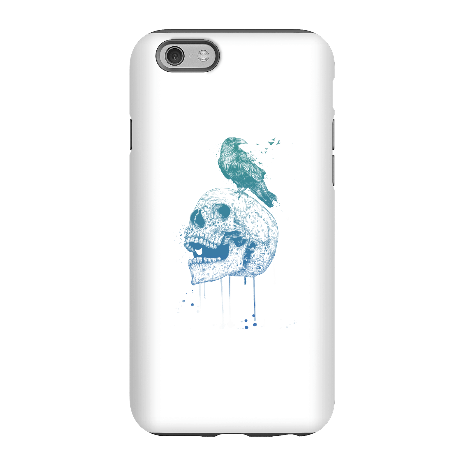 Balazs Solti Skull And Crow Phone Case for iPhone and Android - iPhone 6 - Tough Case - Gloss