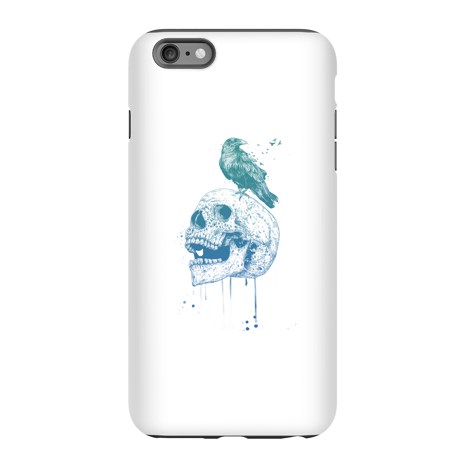 Balazs Solti Skull And Crow Phone Case for iPhone and Android - iPhone 6 Plus - Tough Case - Gloss