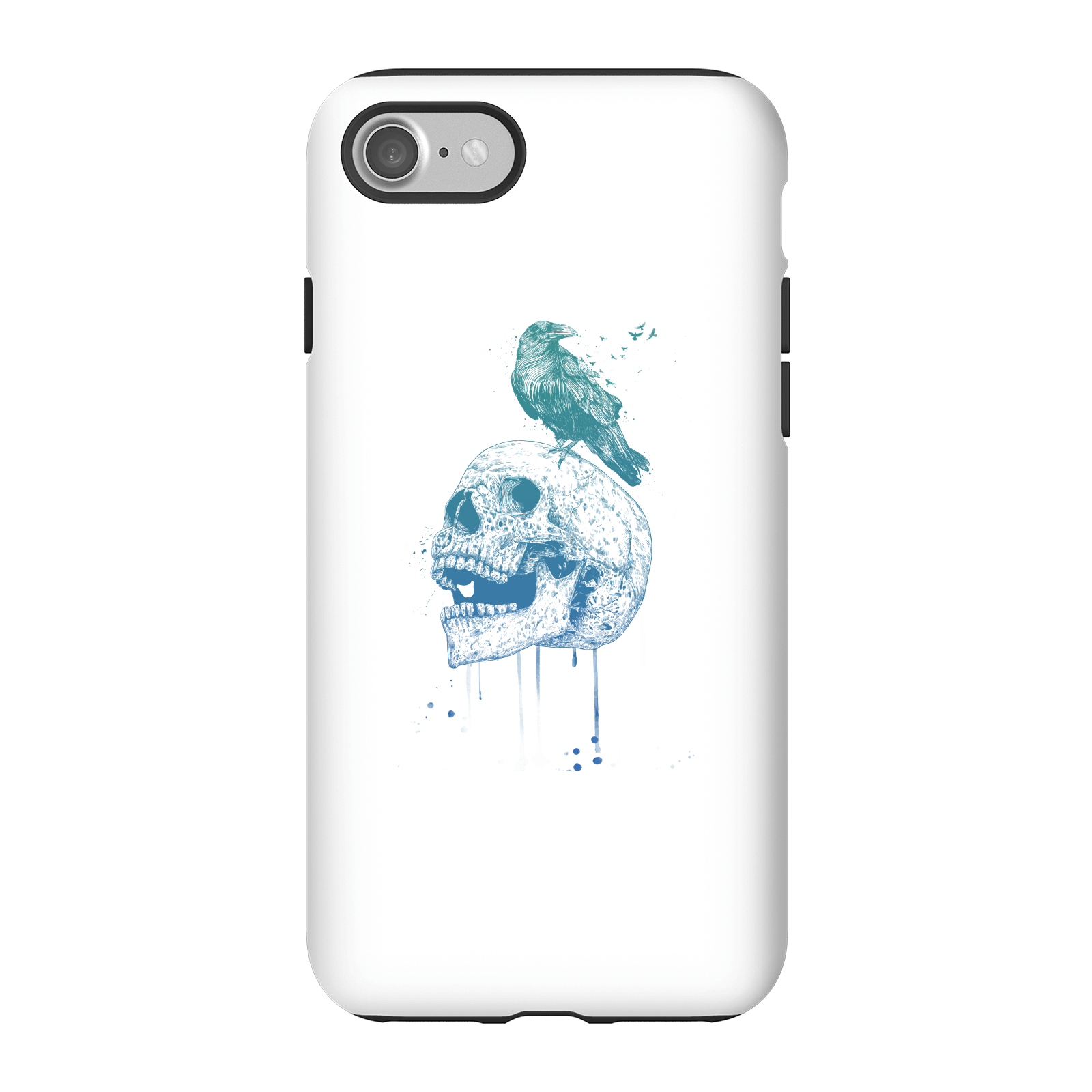 Balazs Solti Skull And Crow Phone Case for iPhone and Android - iPhone 7 - Tough Case - Gloss