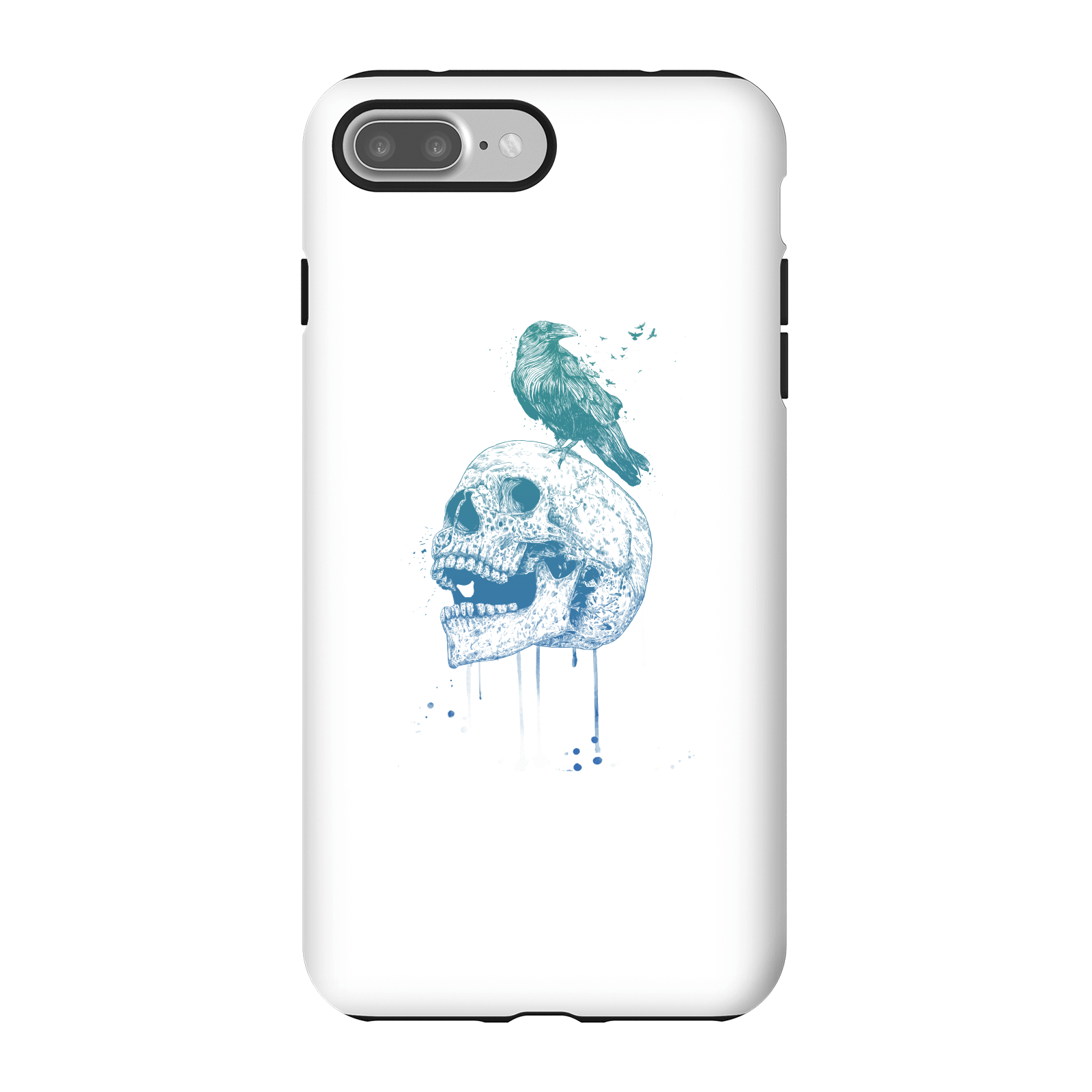 Balazs Solti Skull And Crow Phone Case for iPhone and Android - iPhone 7 Plus - Tough Case - Gloss