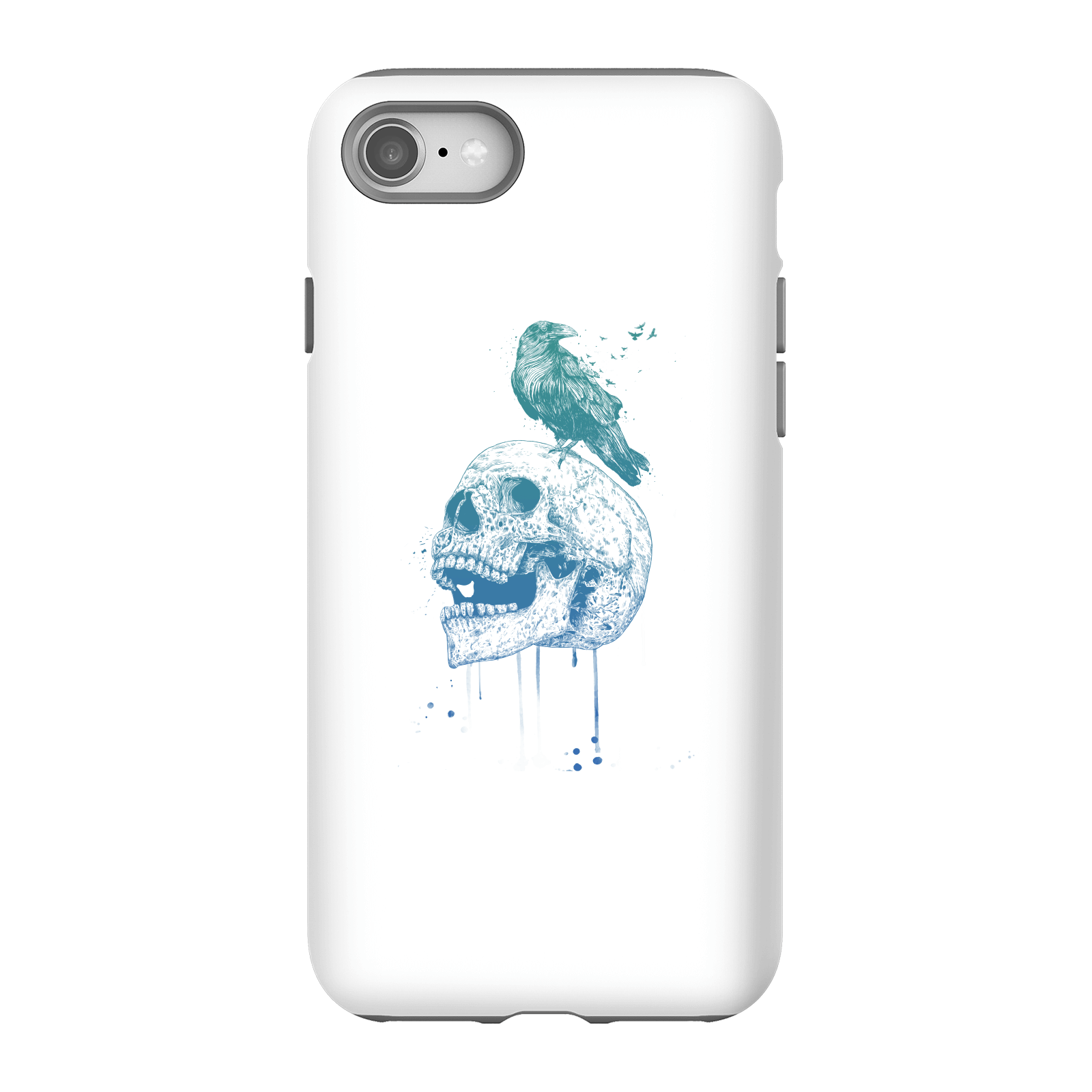 Balazs Solti Skull And Crow Phone Case for iPhone and Android - iPhone 8 - Tough Case - Gloss