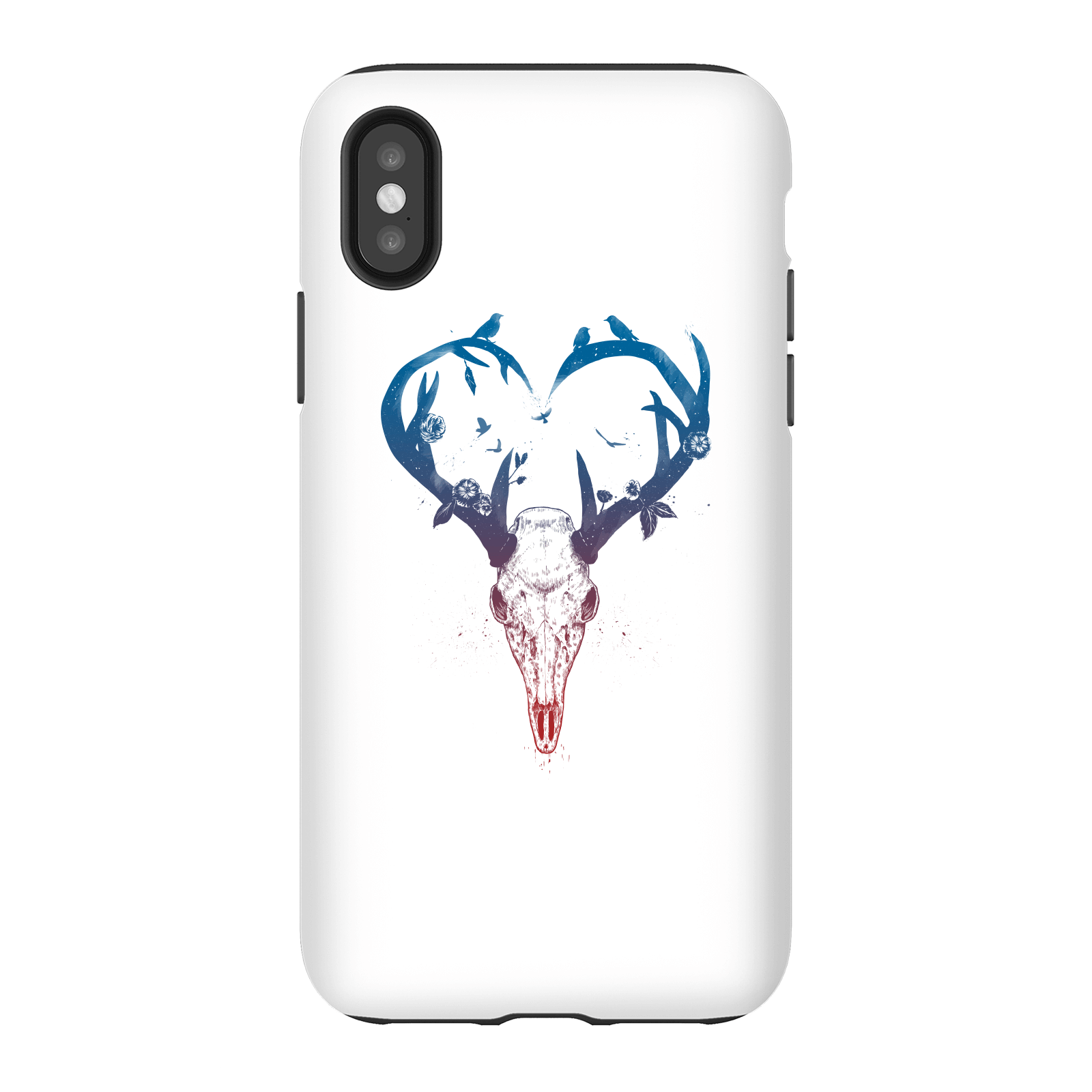 Balazs Solti Antlers Phone Case for iPhone and Android - iPhone X - Tough Case - Gloss