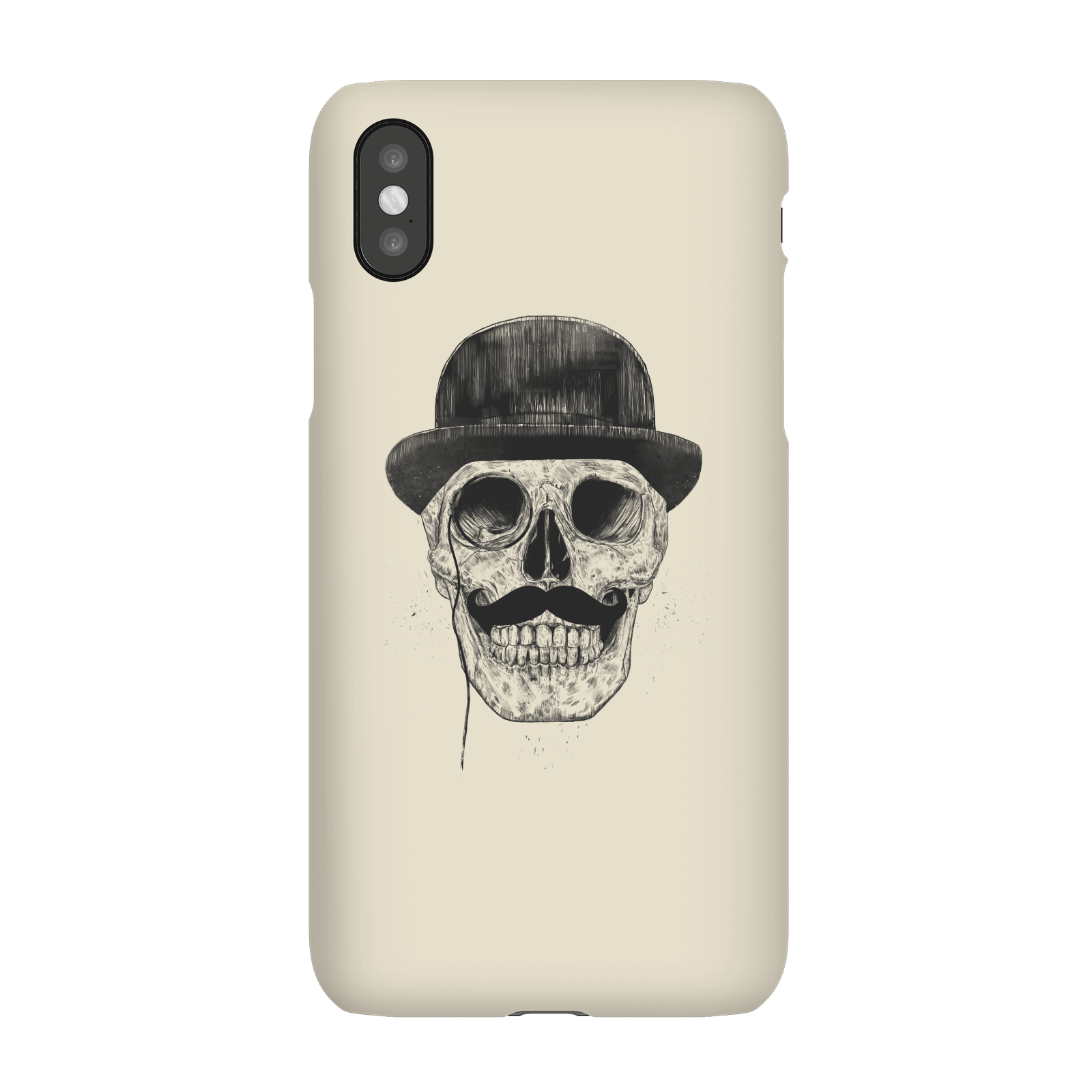 Balazs Solti Monocle Skull Phone Case for iPhone and Android - iPhone X - Snap Case - Matte
