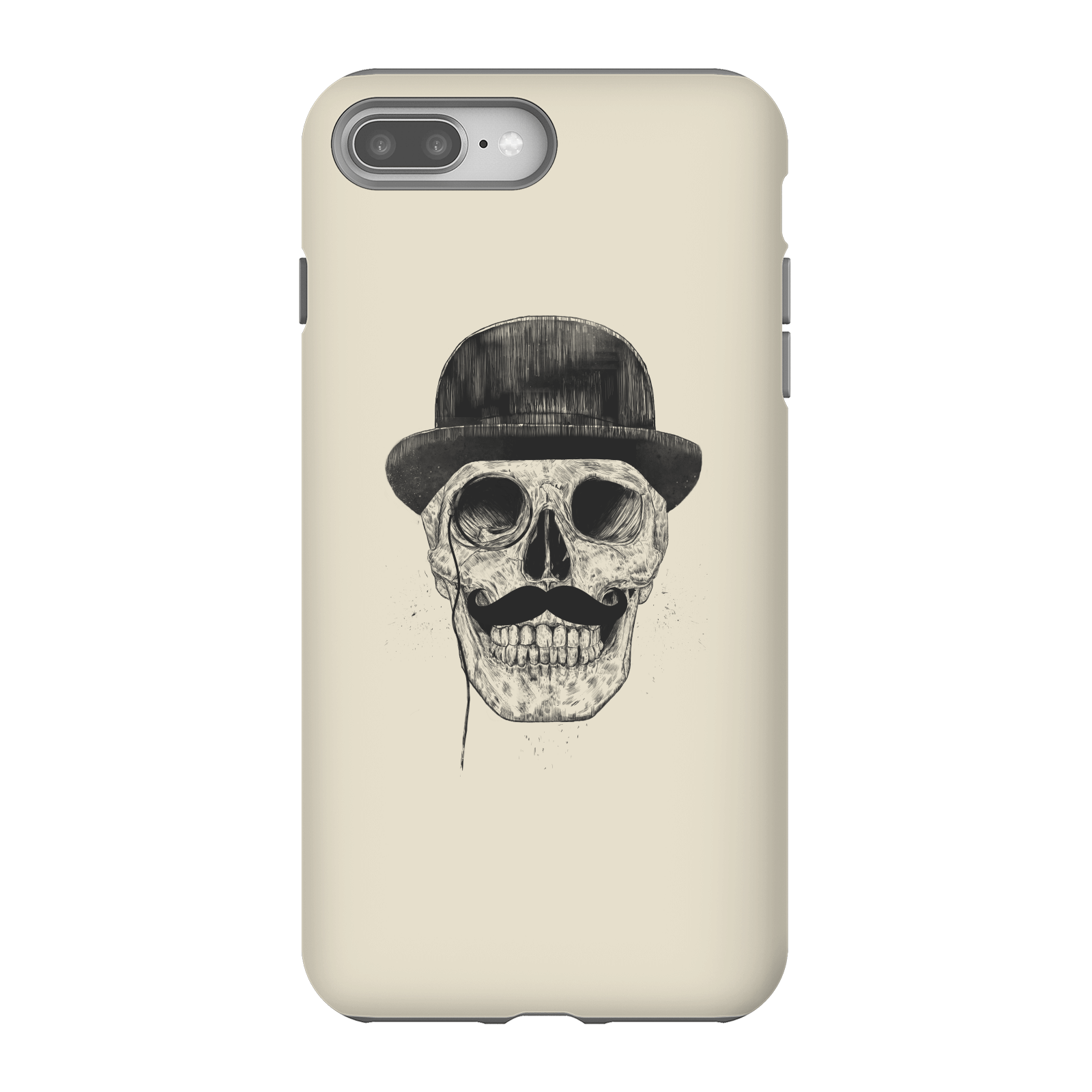 Balazs Solti Monocle Skull Phone Case for iPhone and Android - iPhone 8 Plus - Tough Case - Matte