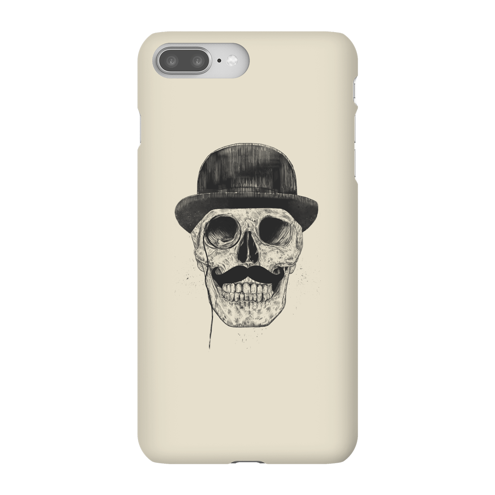 Balazs Solti Monocle Skull Phone Case for iPhone and Android - iPhone 8 Plus - Snap Case - Gloss