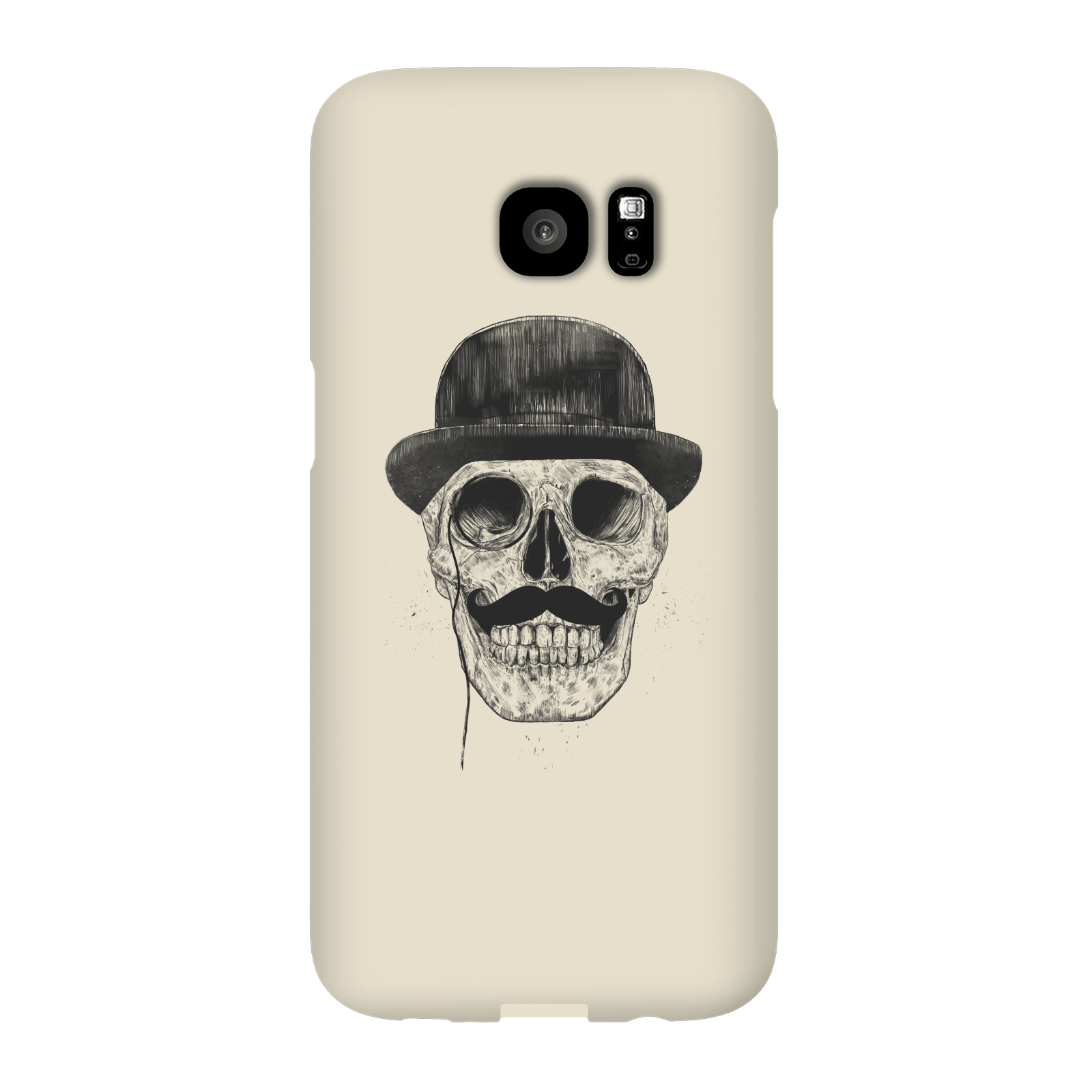 Balazs Solti Monocle Skull Phone Case for iPhone and Android - Samsung S7 Edge - Snap Case - Gloss