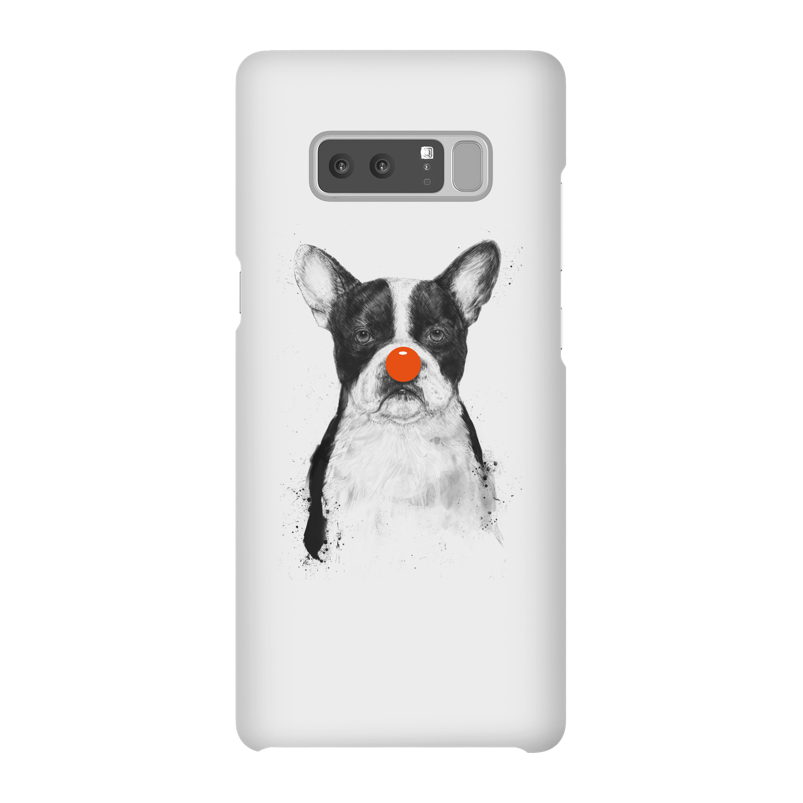 balazs solti red nosed bulldog phone case for iphone and android - samsung note 8 - snap case - matte