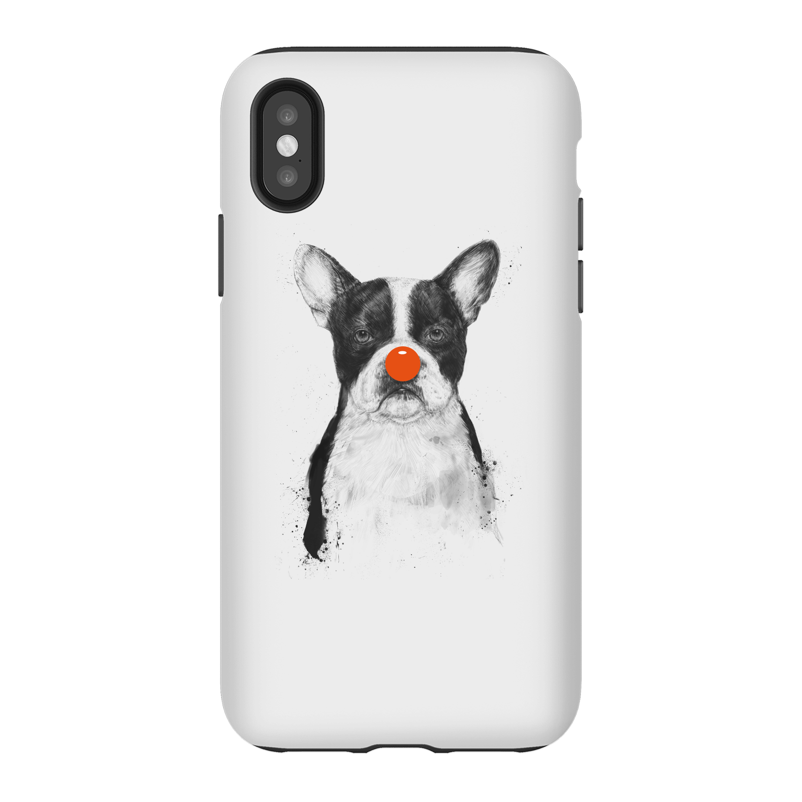 Balazs Solti Red Nosed Bulldog Phone Case for iPhone and Android - iPhone X - Tough Case - Matte