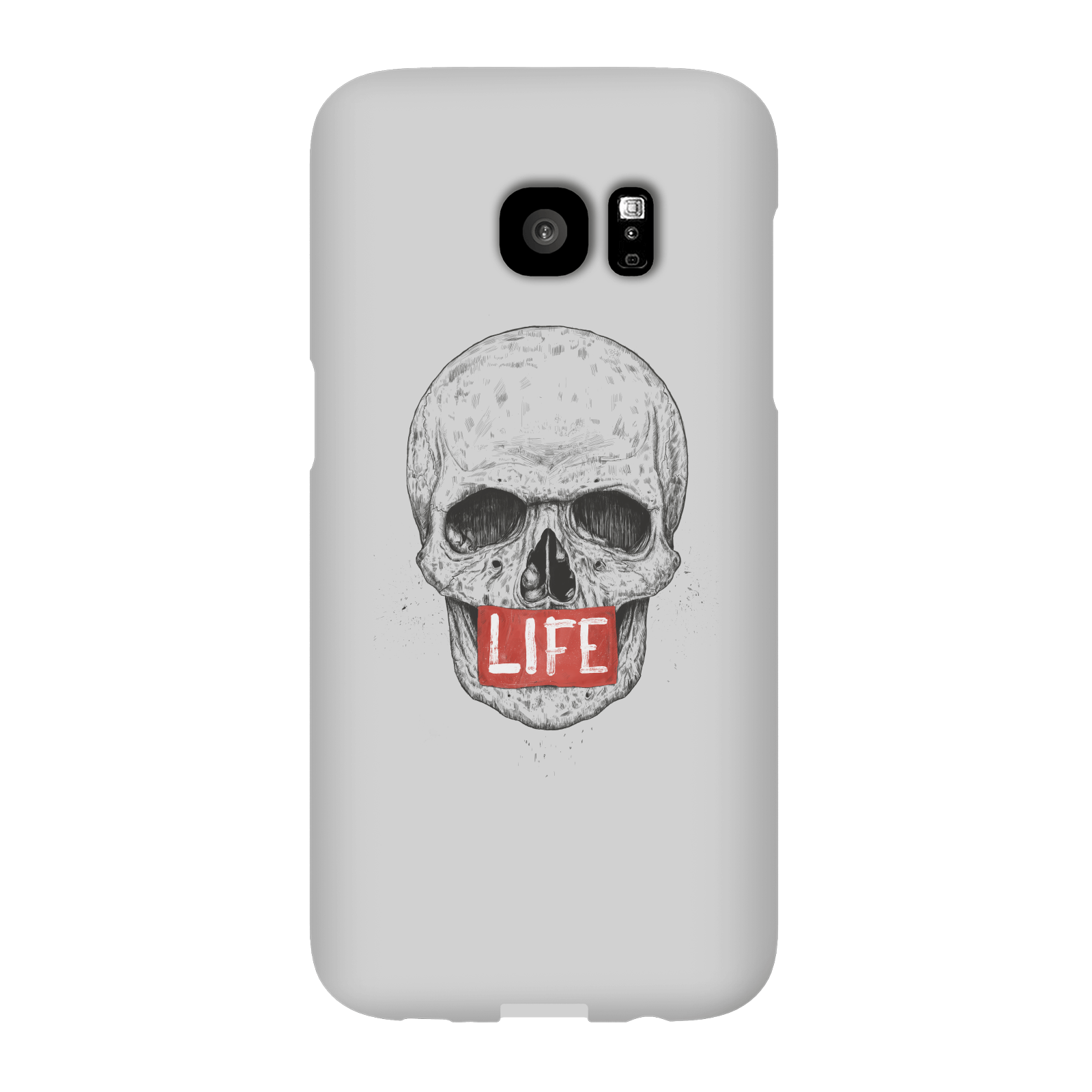 Balazs Solti Life Skull Phone Case for iPhone and Android - Samsung S7 Edge - Snap Case - Matte