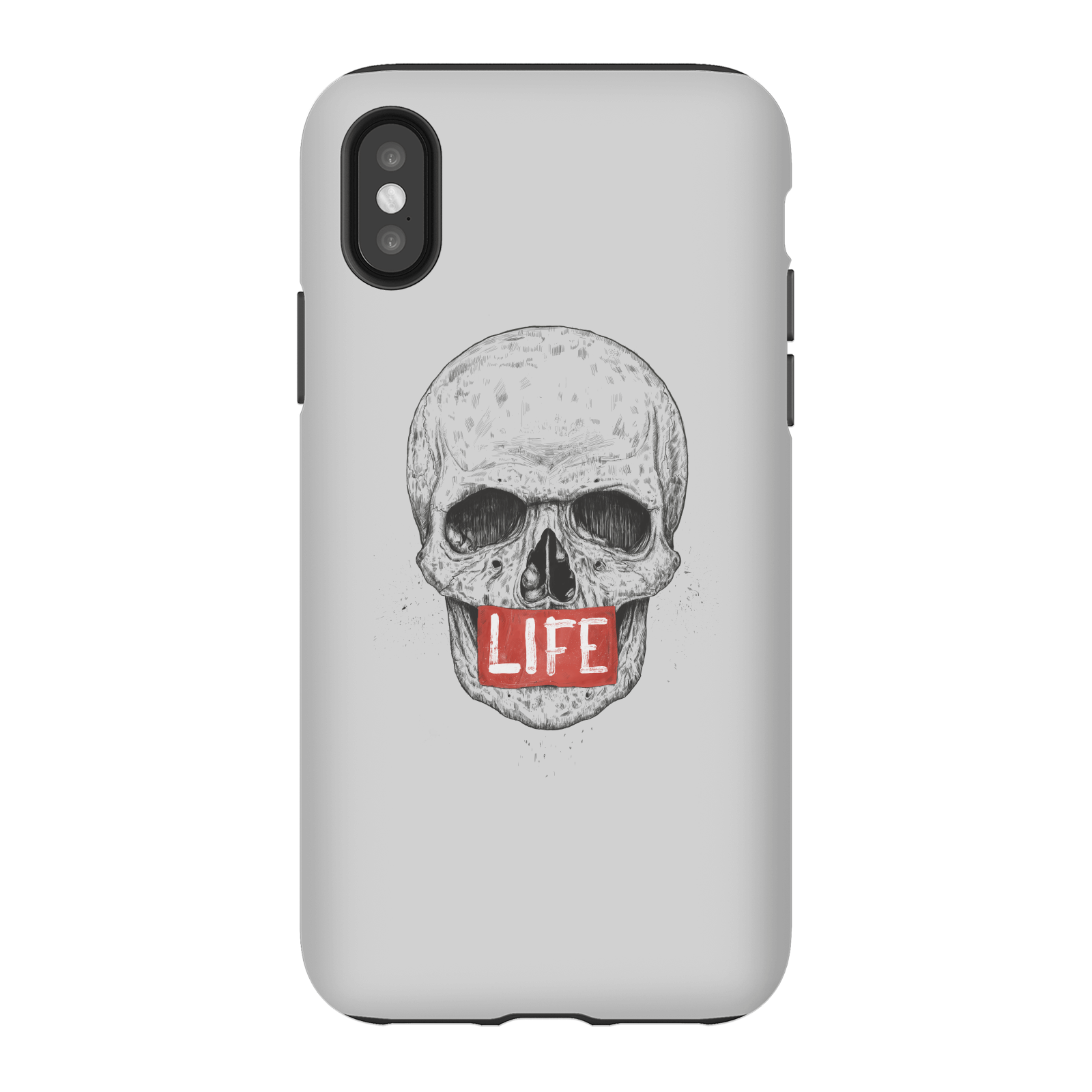Balazs Solti Life Skull Phone Case for iPhone and Android - iPhone X - Tough Case - Gloss