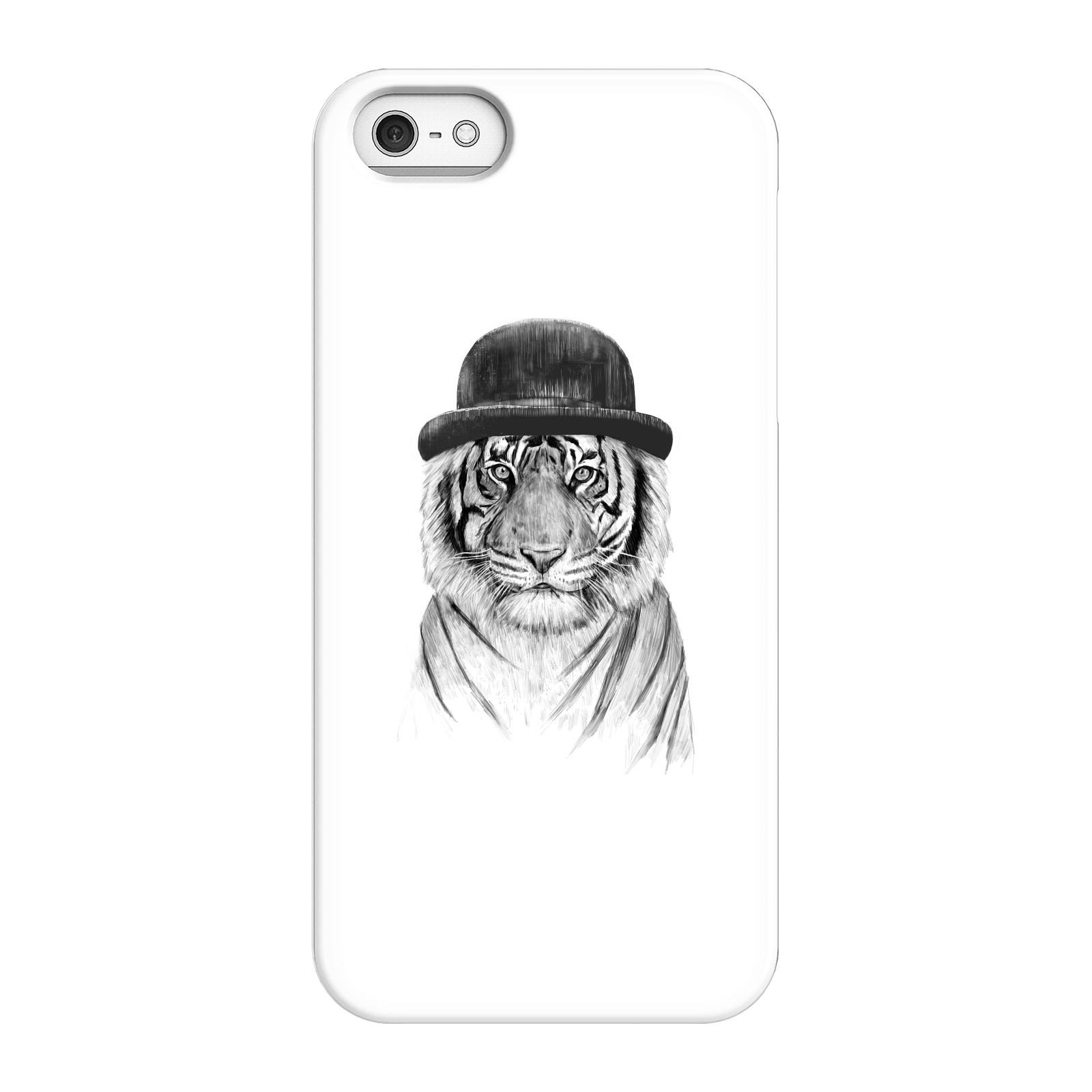 Balazs Solti Tiger In A Hat Phone Case for iPhone and Android - iPhone 5/5s - Snap Case - Matte