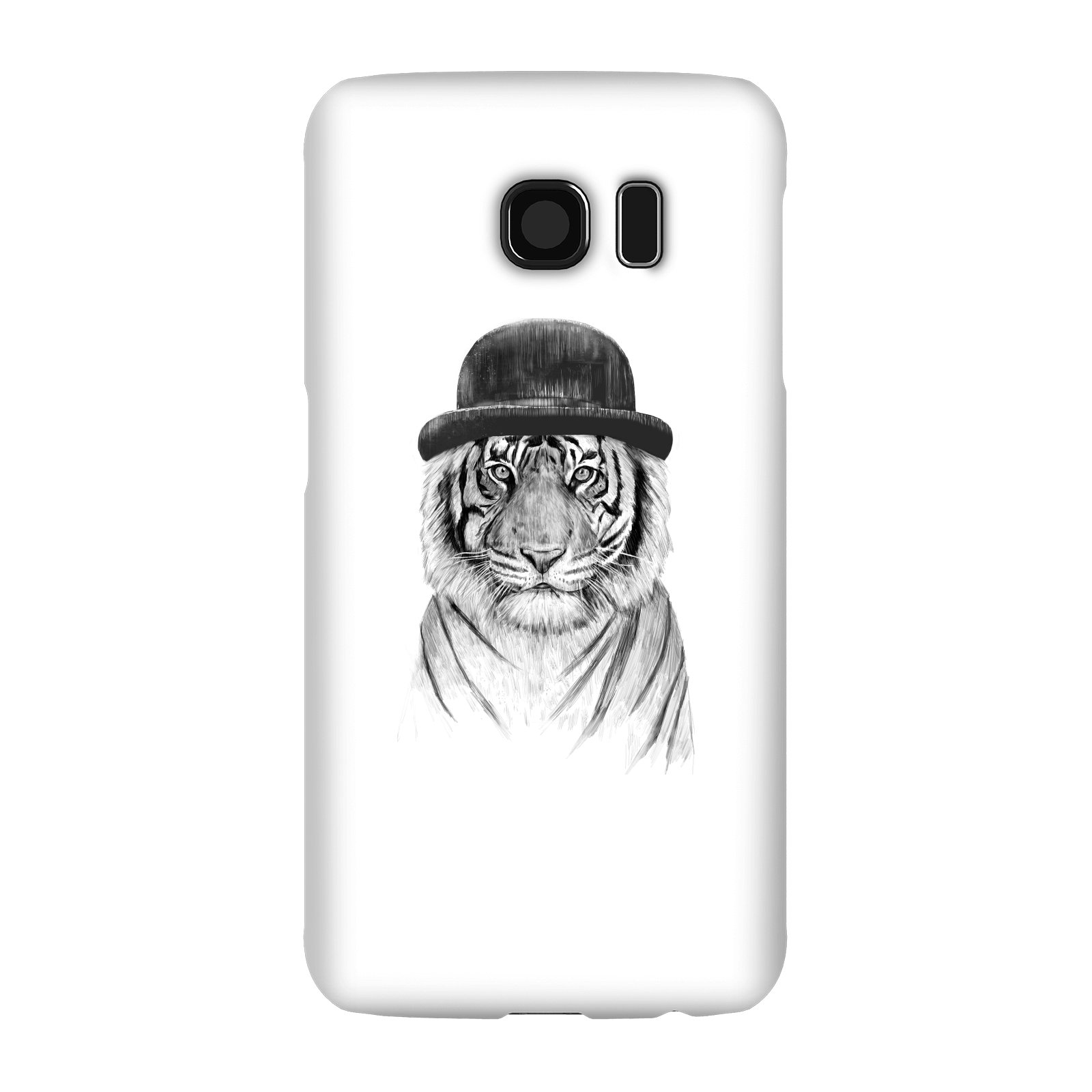 balazs solti tiger in a hat phone case for iphone and android - samsung s6 - snap case - matte