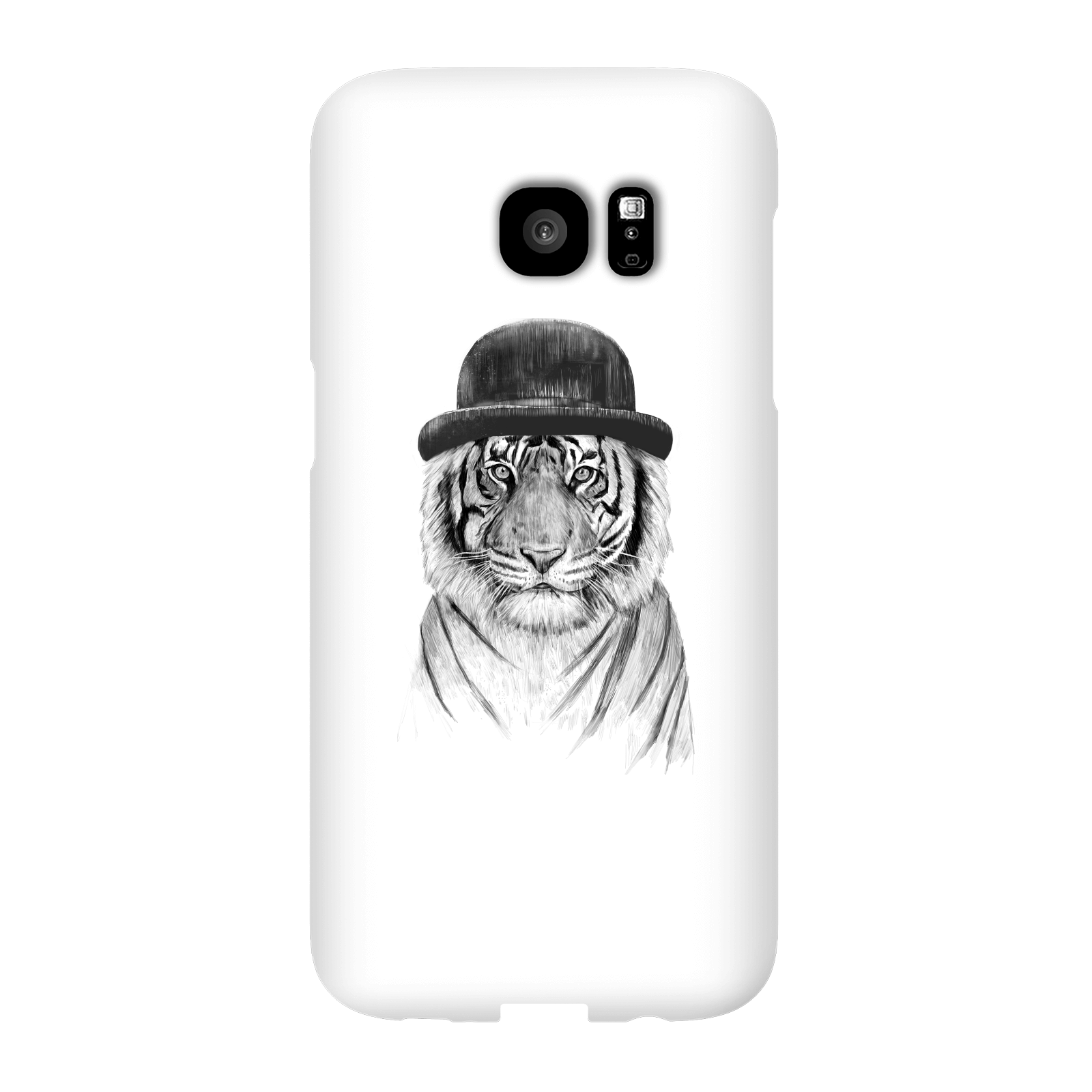 Balazs Solti Tiger In A Hat Phone Case for iPhone and Android - Samsung S7 Edge - Snap Case - Matte