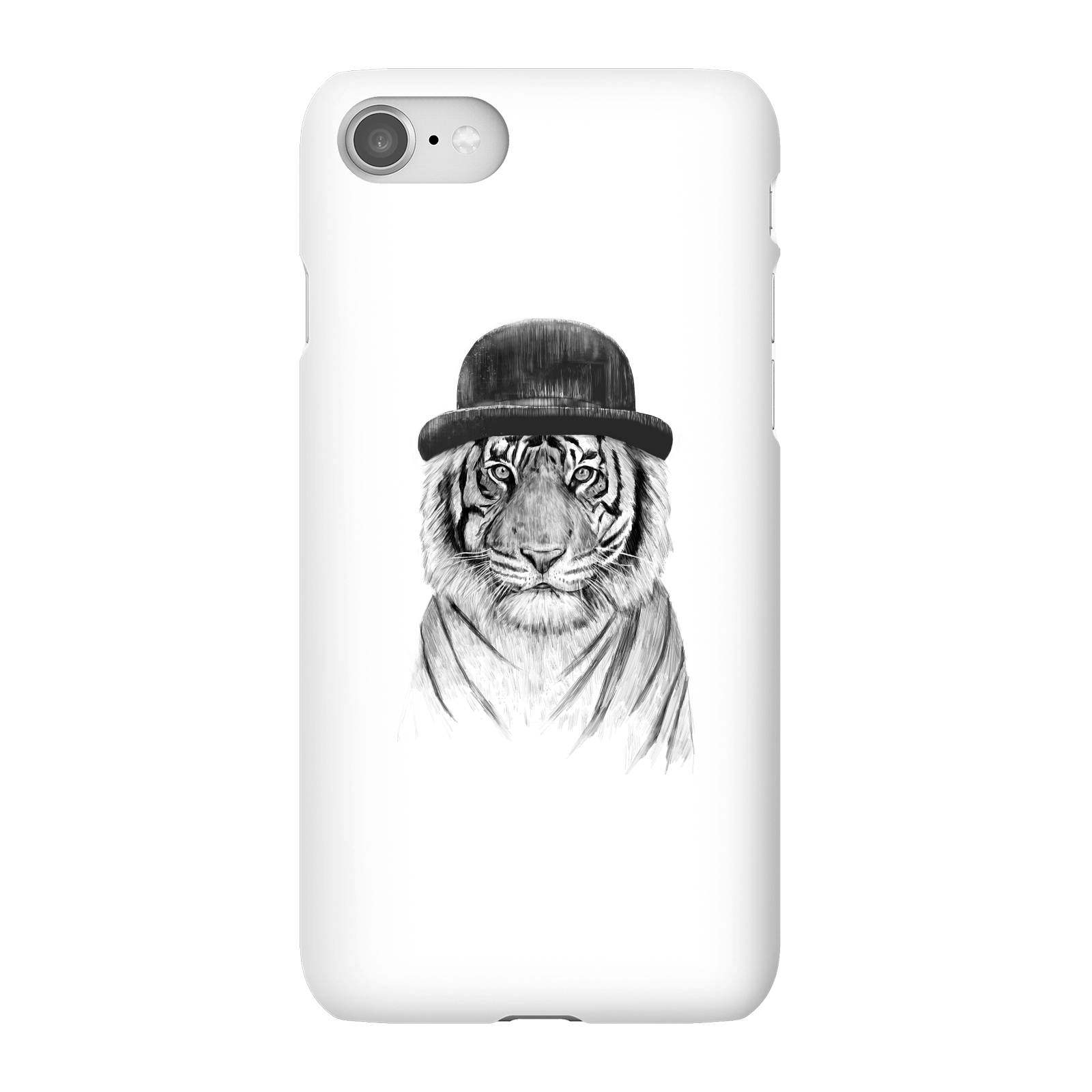 Balazs Solti Tiger In A Hat Phone Case for iPhone and Android - iPhone 8 - Snap Case - Gloss