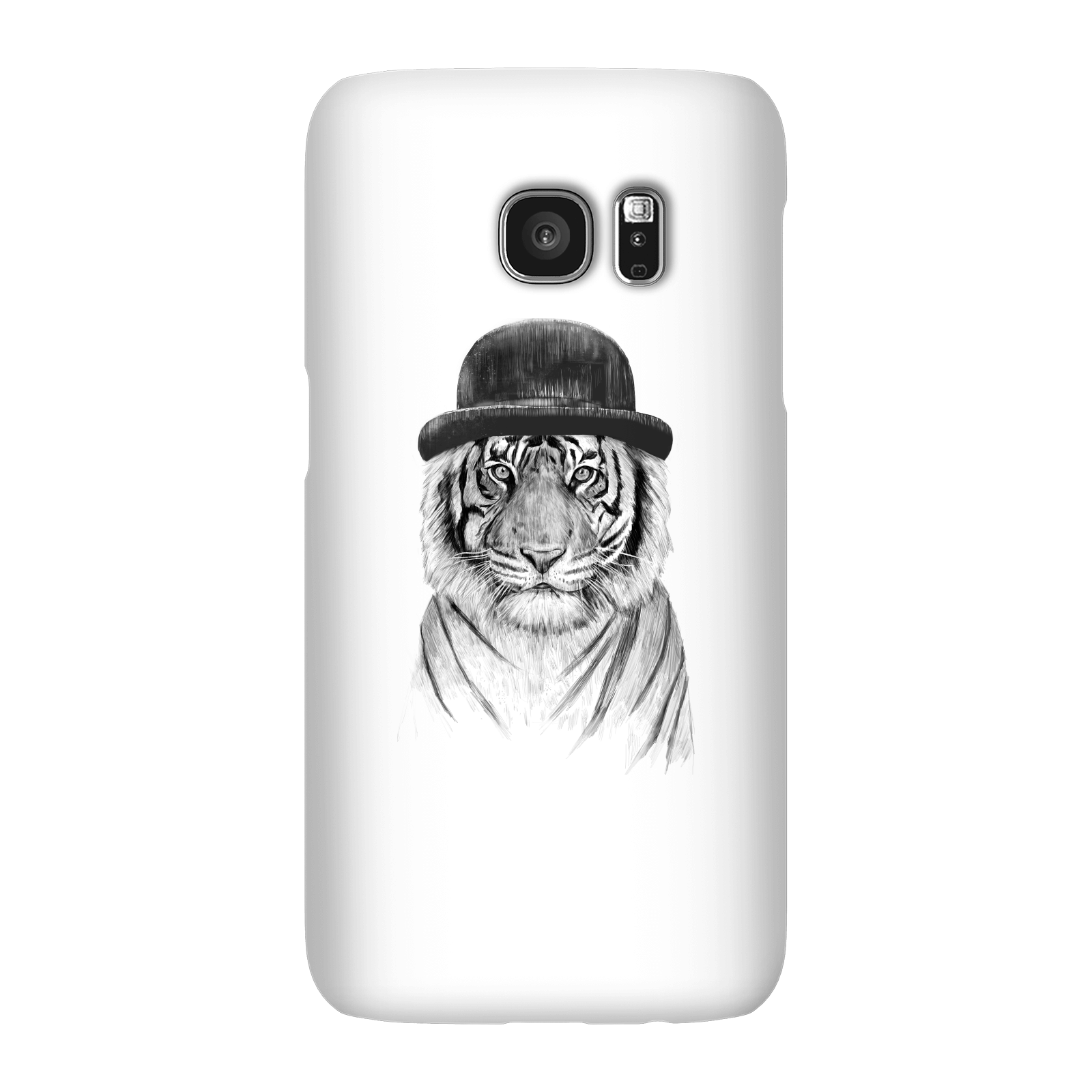 Balazs Solti Tiger In A Hat Phone Case for iPhone and Android - Samsung S7 - Snap Case - Gloss