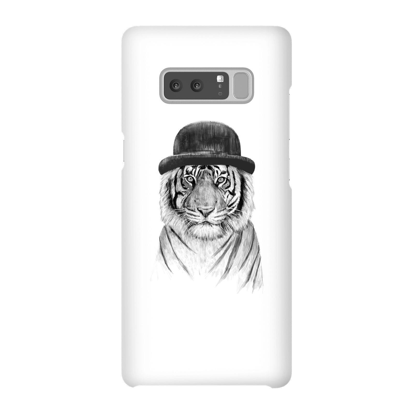 Balazs Solti Tiger In A Hat Phone Case for iPhone and Android - Samsung Note 8 - Snap Case - Gloss
