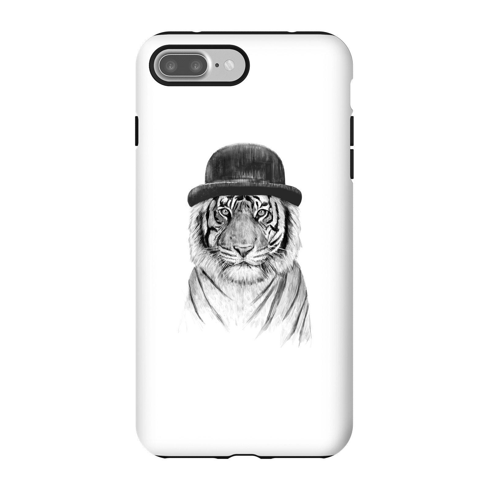 Balazs Solti Tiger In A Hat Phone Case for iPhone and Android - iPhone 7 Plus - Tough Case - Gloss