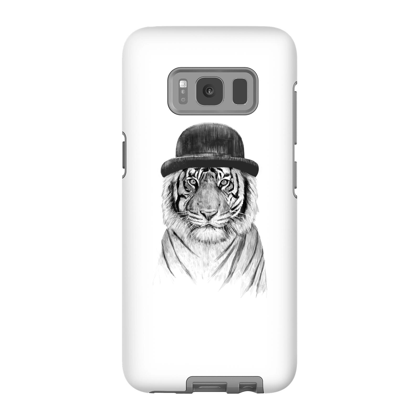 Balazs Solti Tiger In A Hat Phone Case for iPhone and Android - Samsung S8 - Tough Case - Gloss