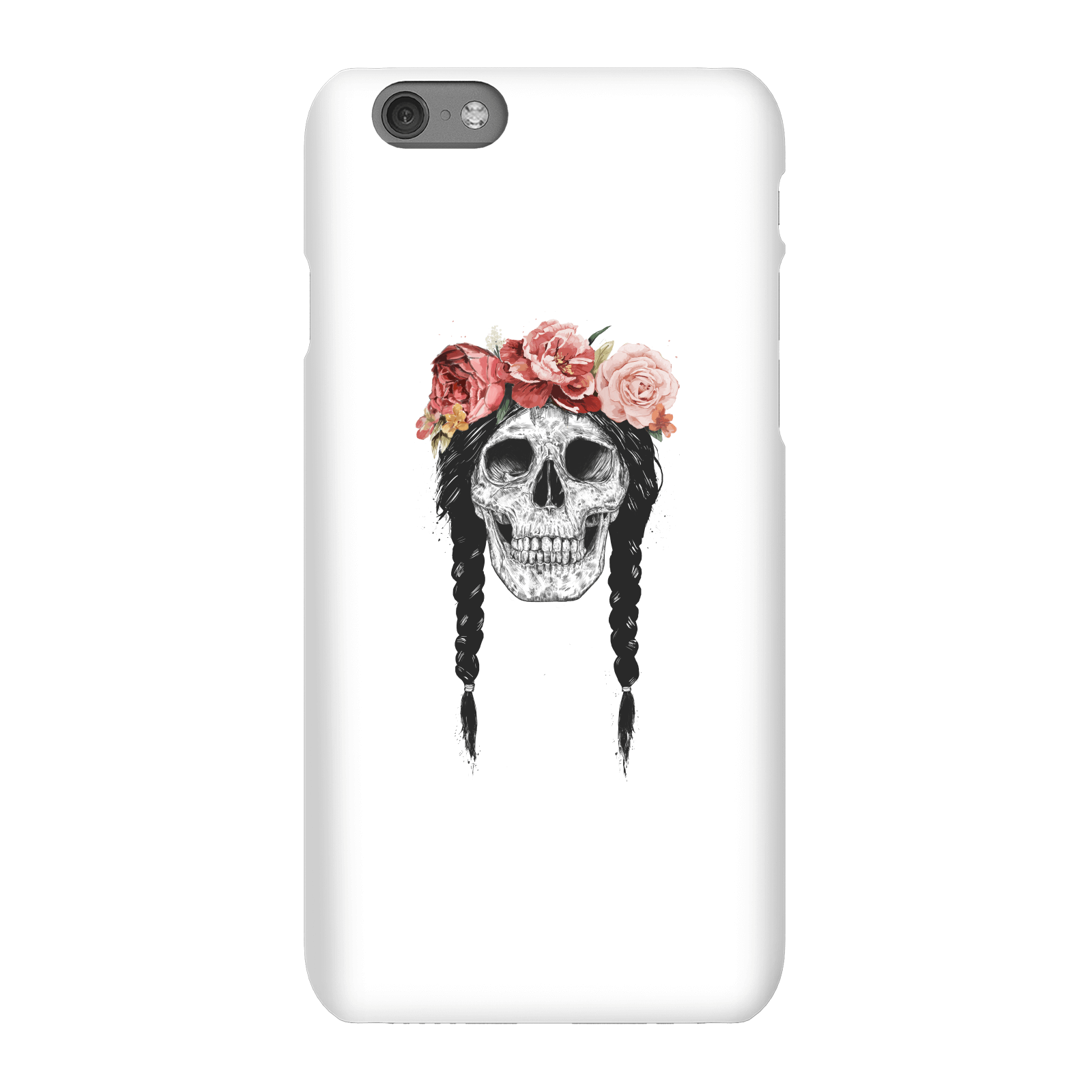 Balazs Solti Skull And Flowers Phone Case for iPhone and Android - iPhone 6S - Snap Case - Gloss