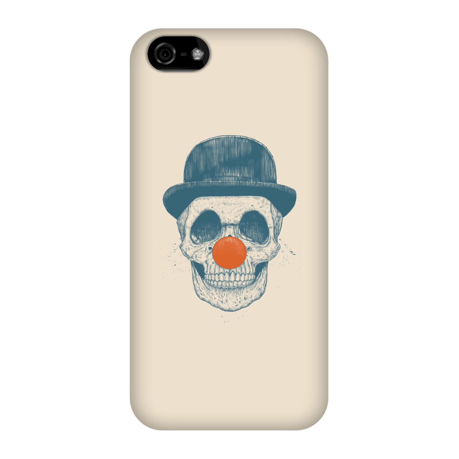 Balazs Solti Red Nosed Skull Phone Case for iPhone and Android - iPhone 5C - Snap Case - Matte