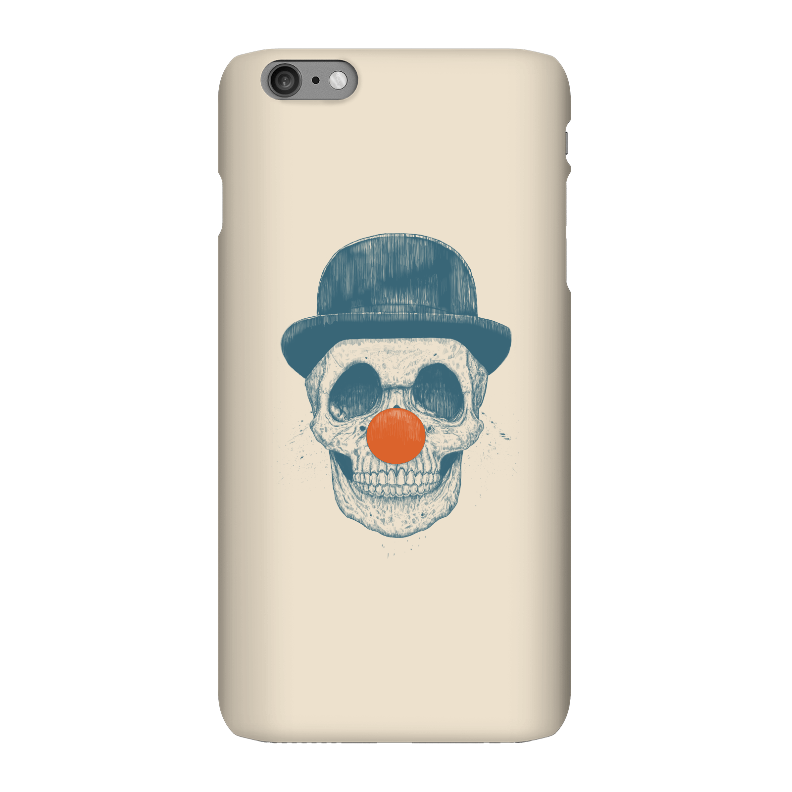Balazs Solti Red Nosed Skull Phone Case for iPhone and Android - iPhone 6 Plus - Snap Case - Matte
