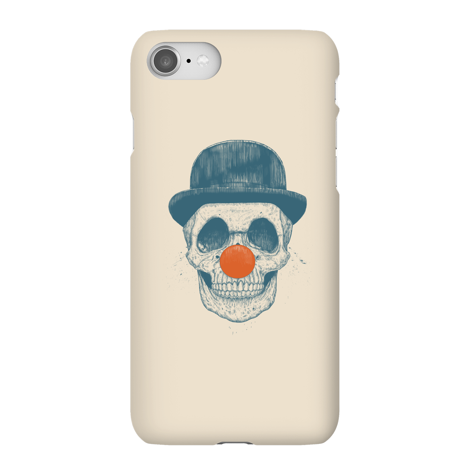 Balazs Solti Red Nosed Skull Phone Case for iPhone and Android - iPhone 8 - Snap Case - Matte