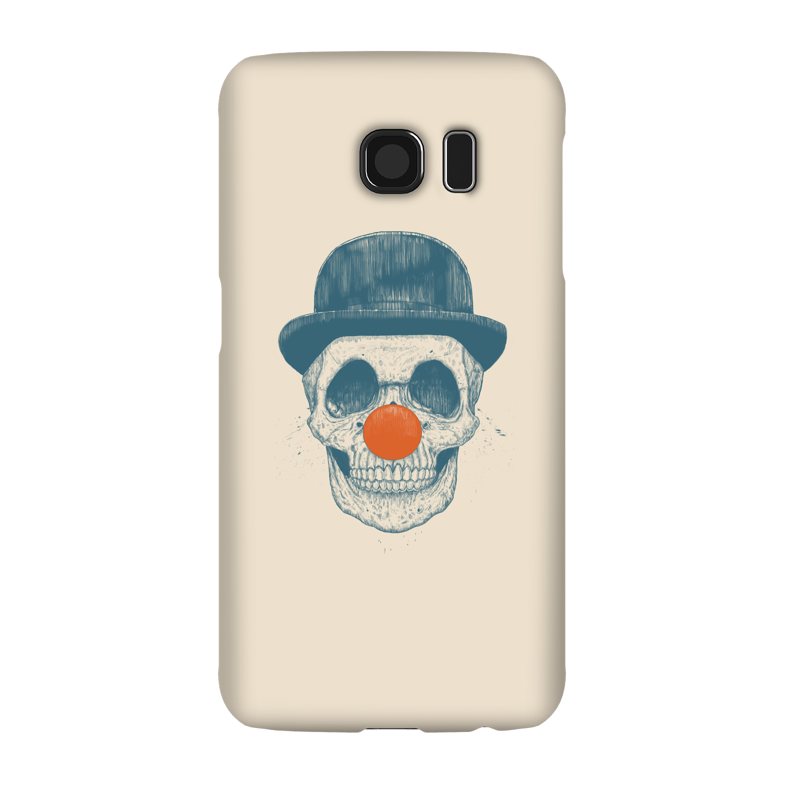 Balazs Solti Red Nosed Skull Phone Case for iPhone and Android - Samsung S6 - Snap Case - Matte