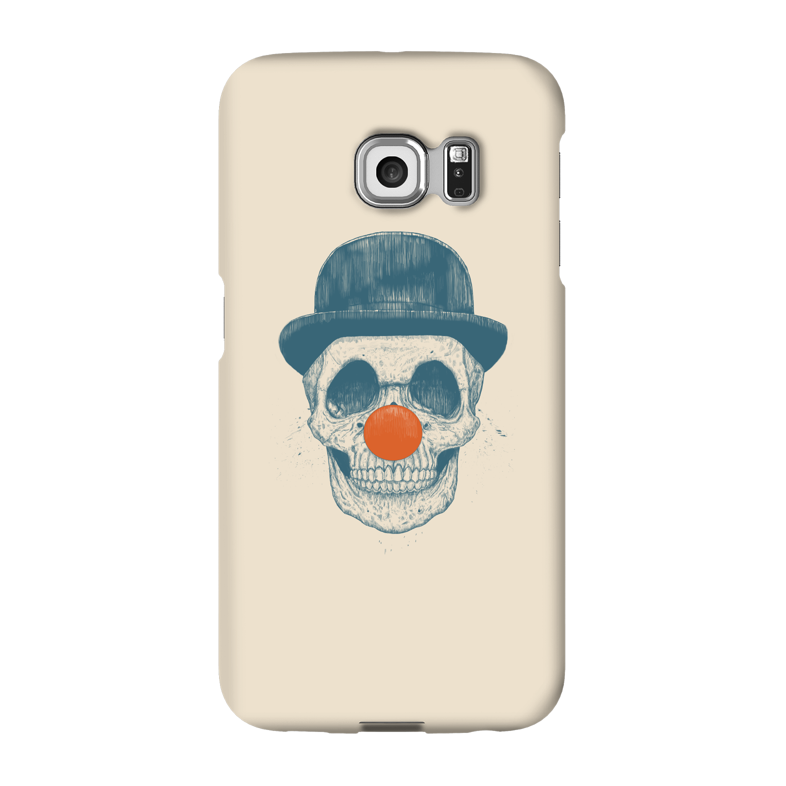 Balazs Solti Red Nosed Skull Phone Case for iPhone and Android - Samsung S6 Edge - Snap Case - Matte