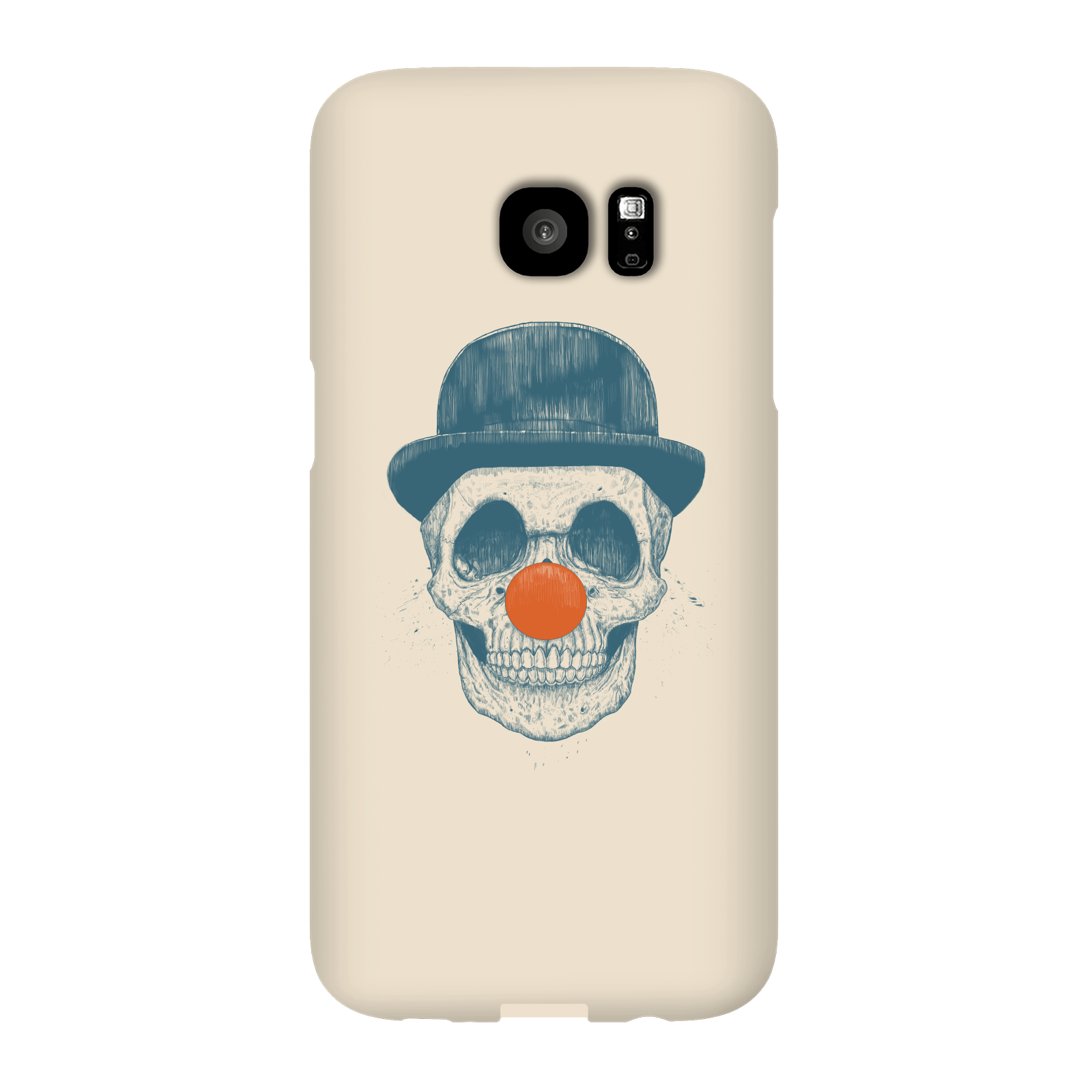 Balazs Solti Red Nosed Skull Phone Case for iPhone and Android - Samsung S7 Edge - Snap Case - Matte