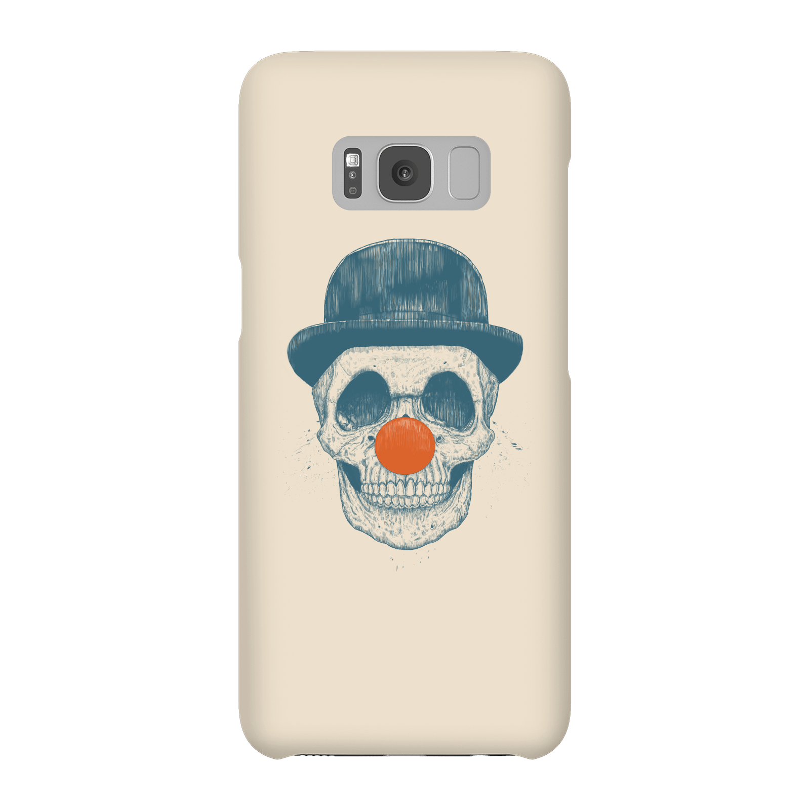 Balazs Solti Red Nosed Skull Phone Case for iPhone and Android - Samsung S8 - Snap Case - Matte
