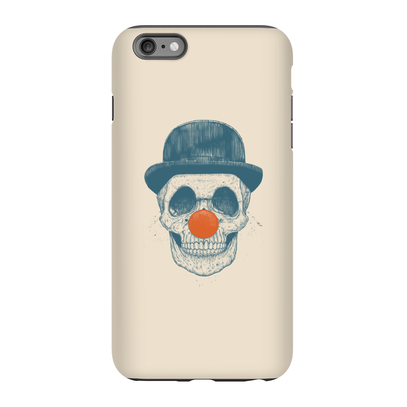 Balazs Solti Red Nosed Skull Phone Case for iPhone and Android - iPhone 6 Plus - Tough Case - Matte