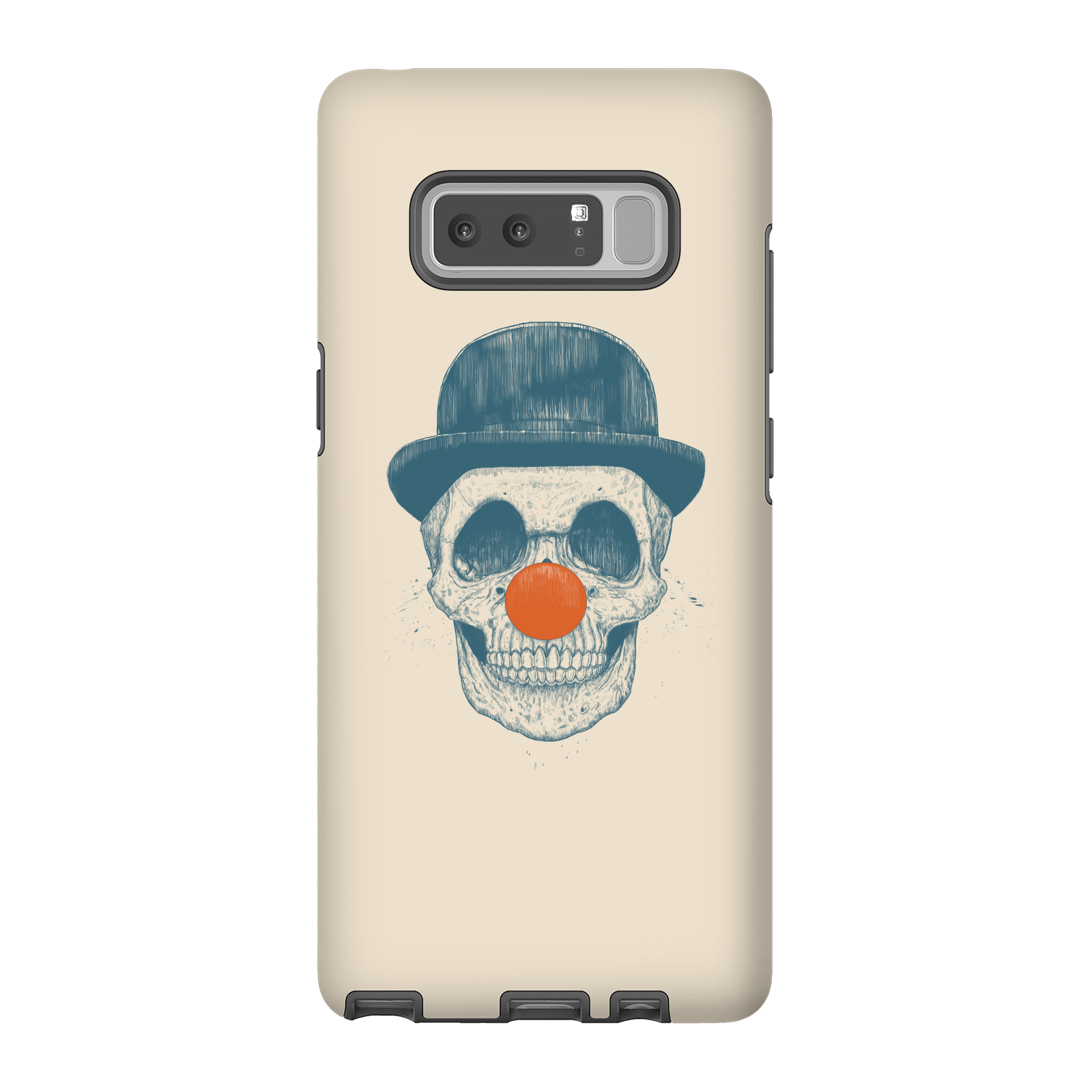 balazs solti red nosed skull phone case for iphone and android - samsung note 8 - tough case - matte