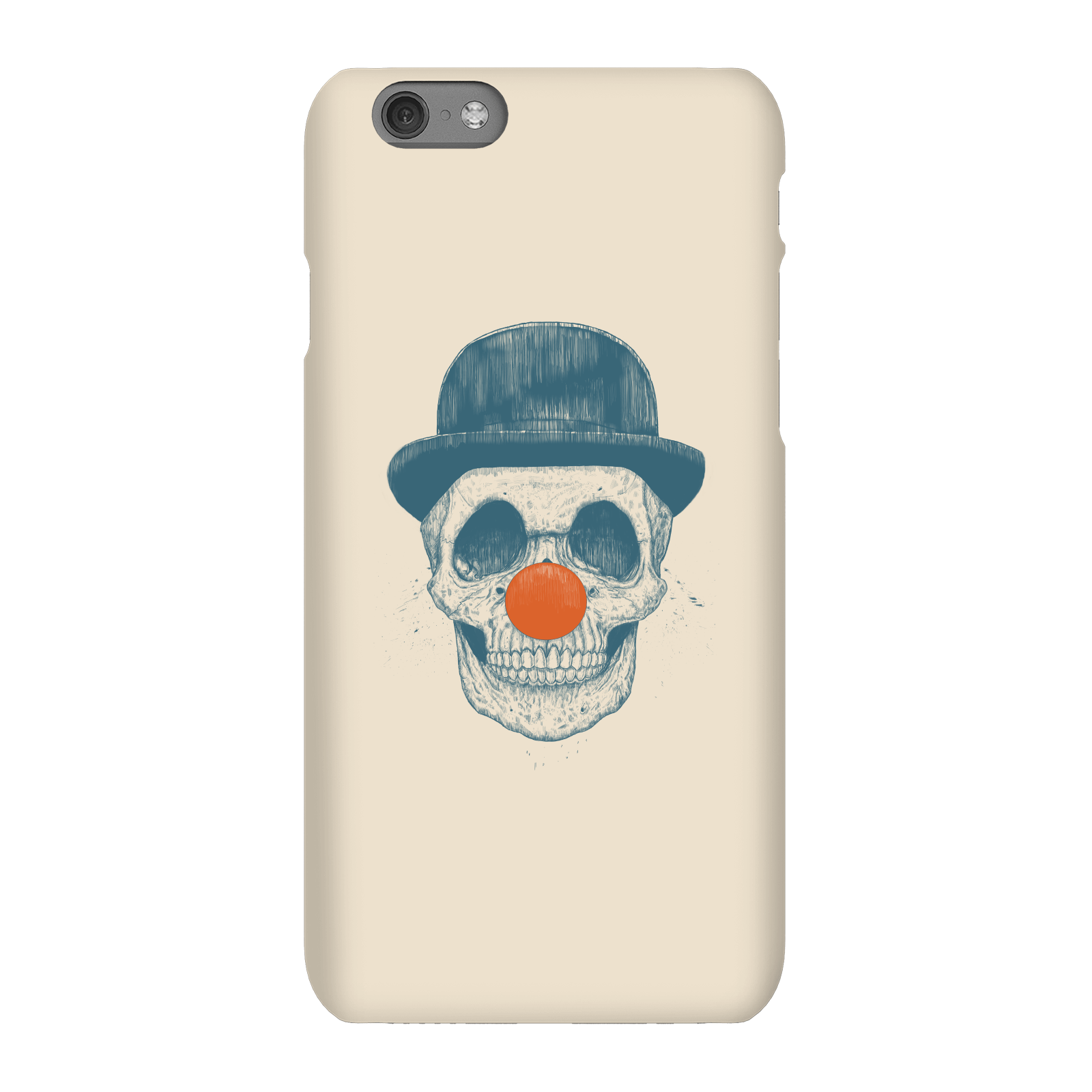Balazs Solti Red Nosed Skull Phone Case for iPhone and Android - iPhone 6S - Snap Case - Gloss