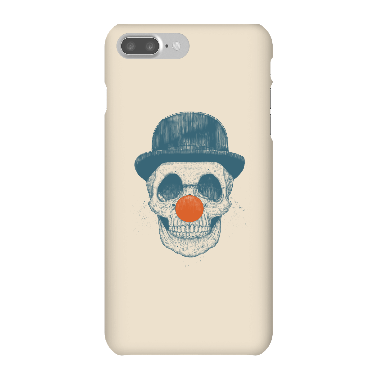 Balazs Solti Red Nosed Skull Phone Case for iPhone and Android - iPhone 7 Plus - Snap Case - Gloss