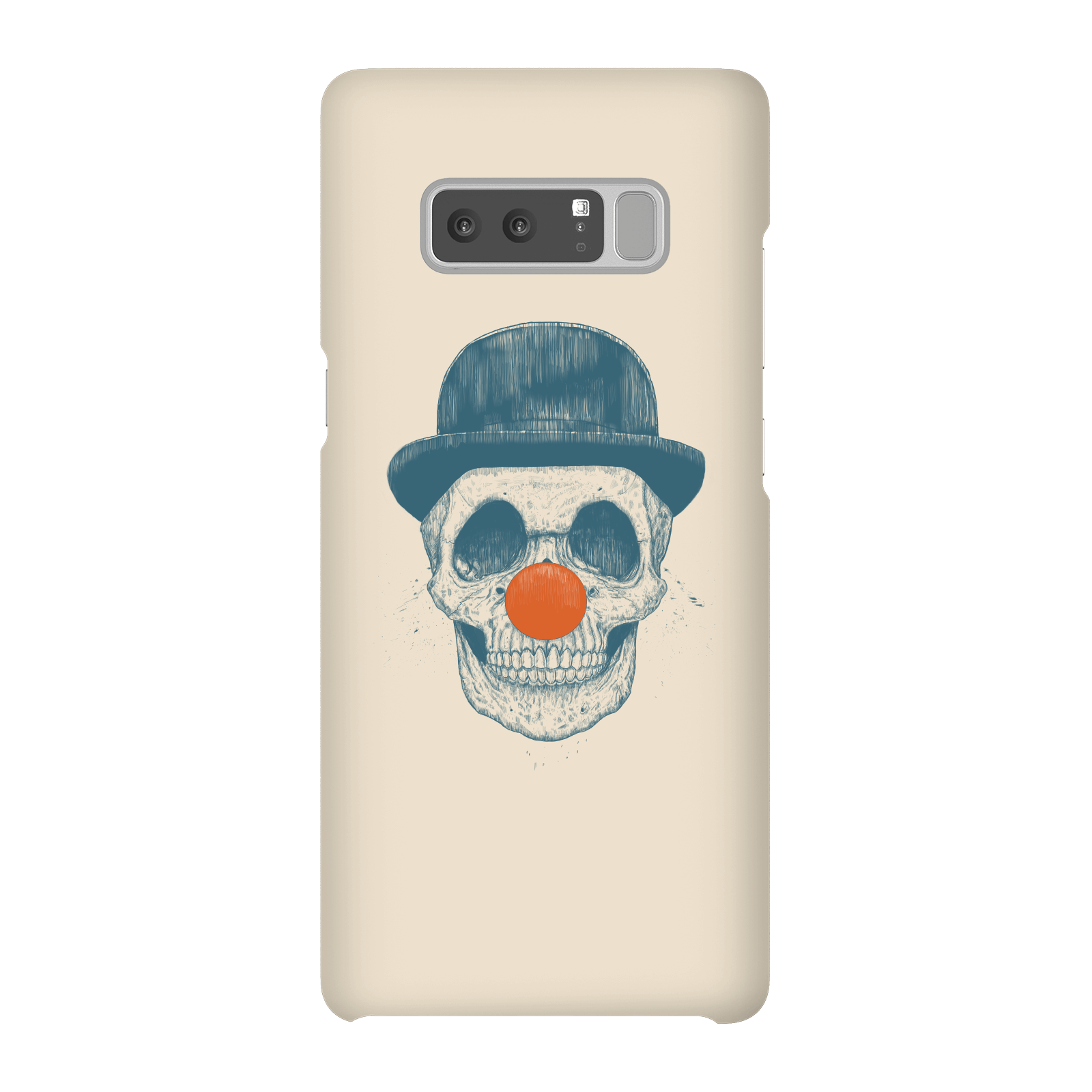 Balazs Solti Red Nosed Skull Phone Case for iPhone and Android - Samsung Note 8 - Snap Case - Gloss