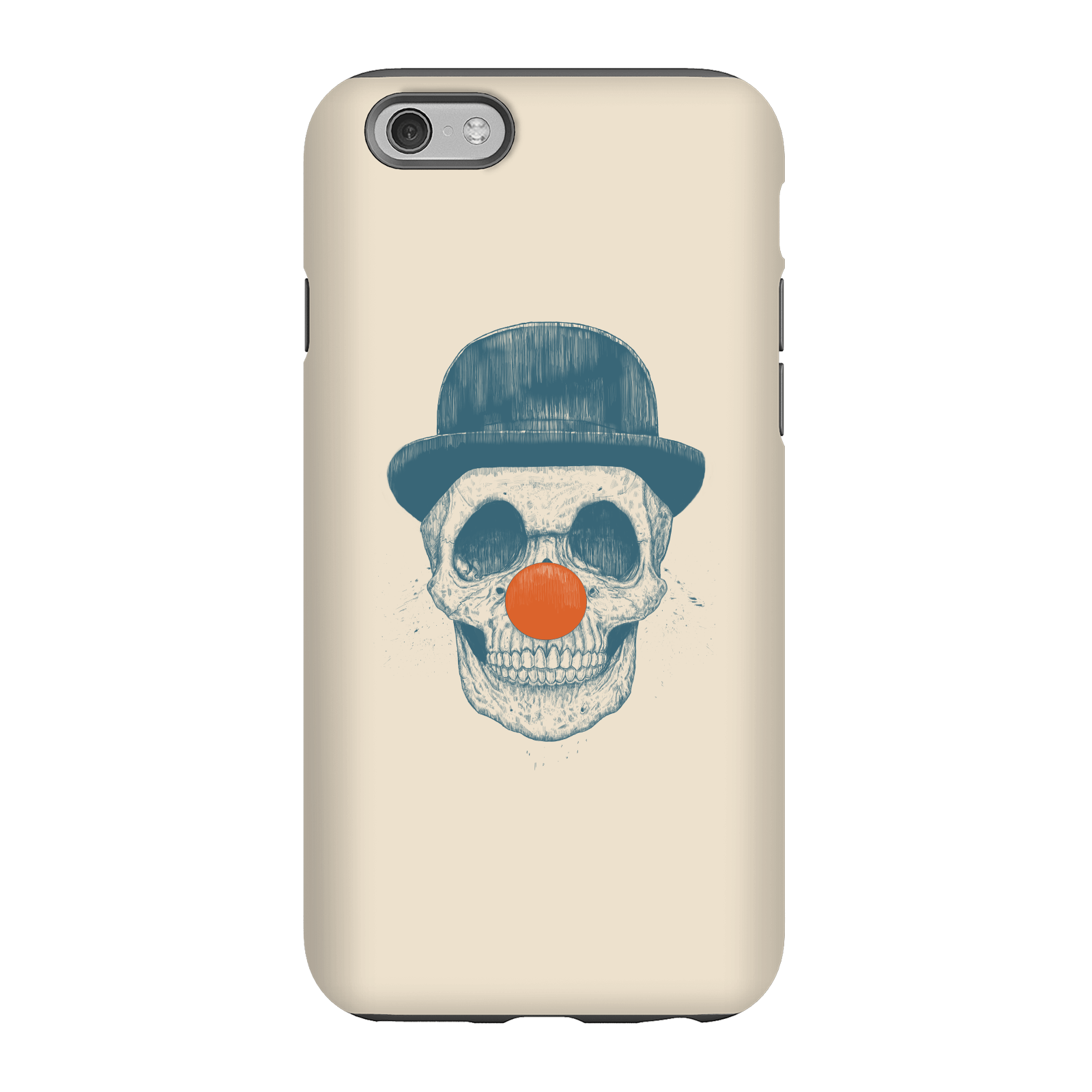 Balazs Solti Red Nosed Skull Phone Case for iPhone and Android - iPhone 6 - Tough Case - Gloss